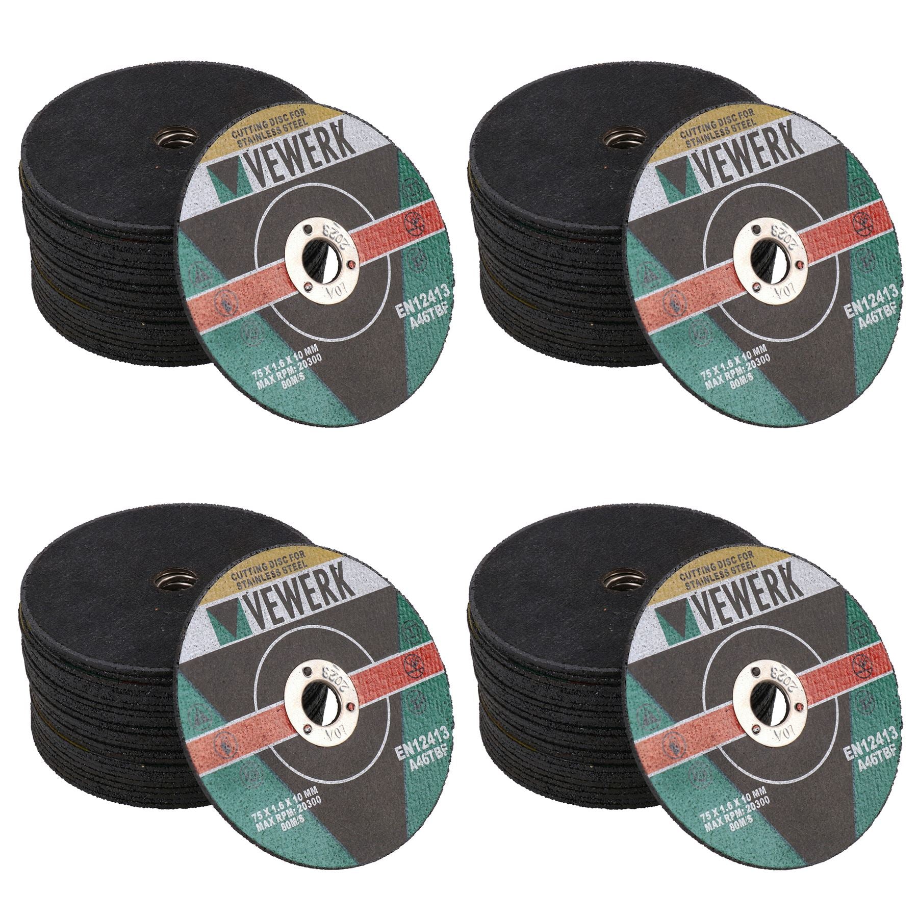 3" 75 mm Edelstahl-Schleifscheiben für Druckluft-Abschneidewerkzeug 1,6 mm