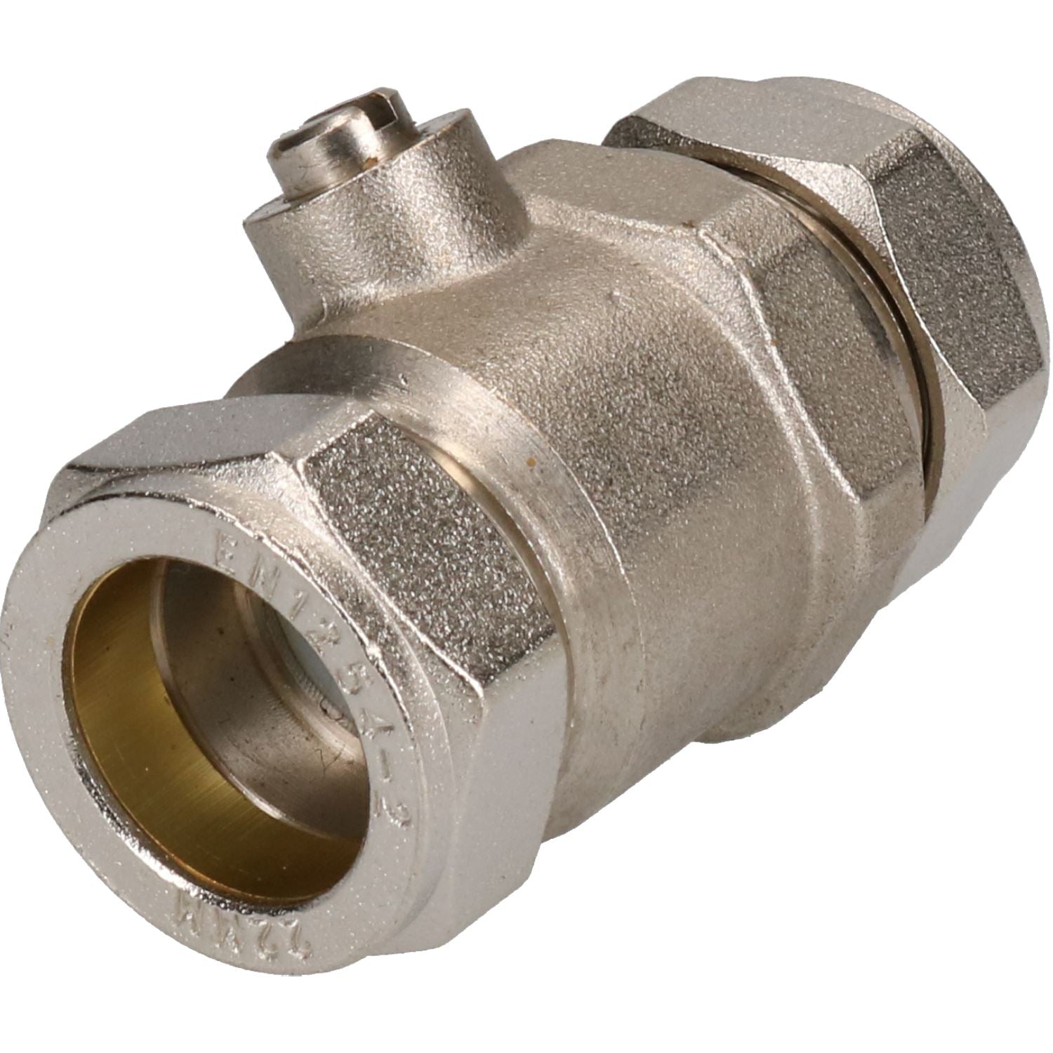 22mm Full Bore Chrome-plated Isolating Valve Hot or Cold Systems for Copper Pipe