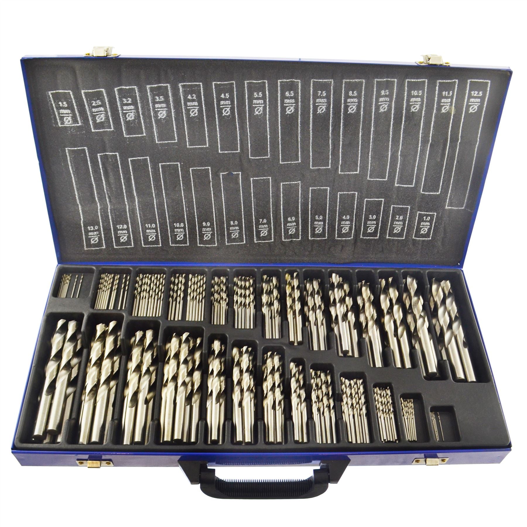 HSS Metric Drill Bit Set Split Point 230pc 1 - 13mm For Metal Steel Wood Bergen