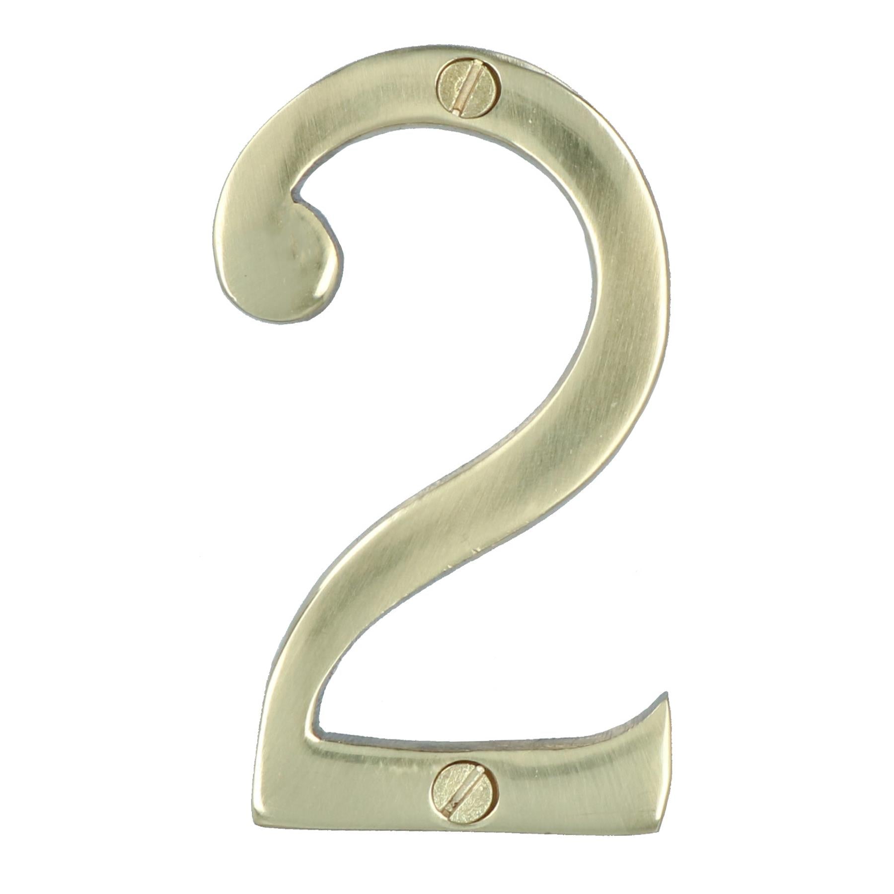 Brass House Numbers Numerals 0-9 Door Sign 70mm Plaque Street Letter Mail