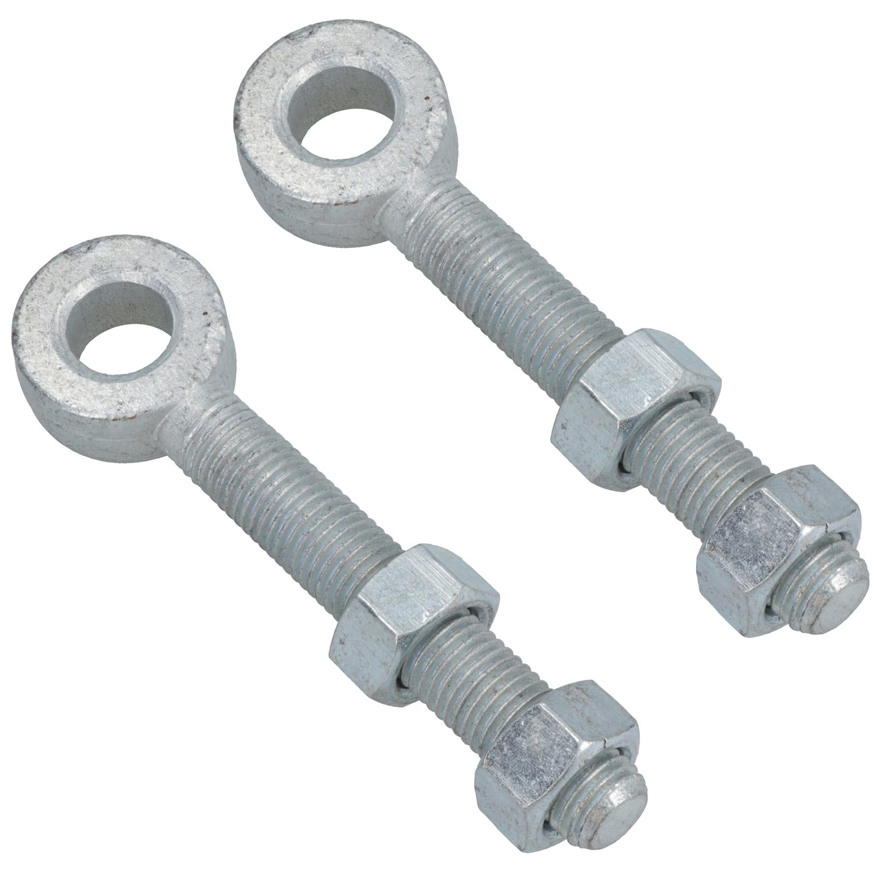 Swing Gate Long Eye Bolts Hinge + Nuts Adjustable Zinc Plated 12mm – 24mm