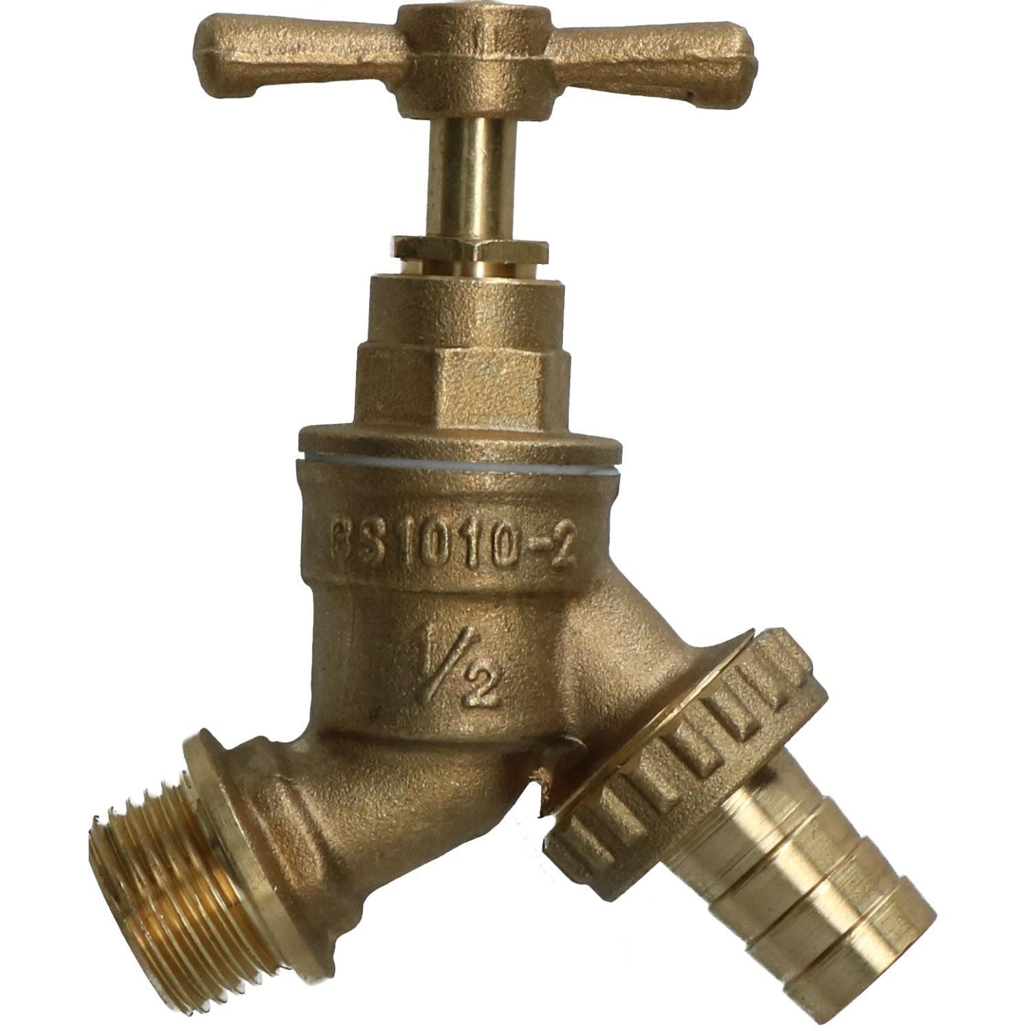 1/2 "schlauch Barb Schwanz Bib Tap Outdoor Wasser Wand Platte Ellenbogen Montieren 25mm Rohr