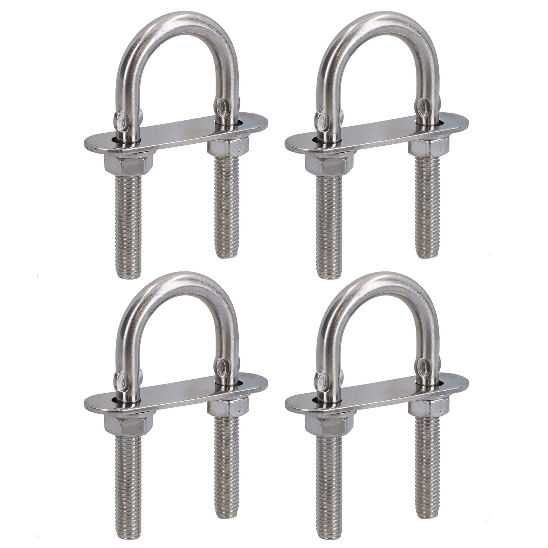 Boulons en U / Boulons en N M8 28 mm x 75 mm en acier inoxydable de qualité marine pour remorque de bateau