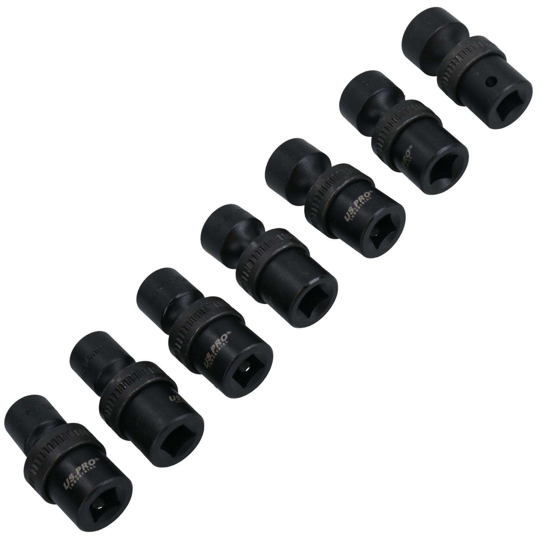 1/2in Drive Swivel Wobble Metric Shallow Impact Sockets 13 – 21mm 7pc 6 Sided