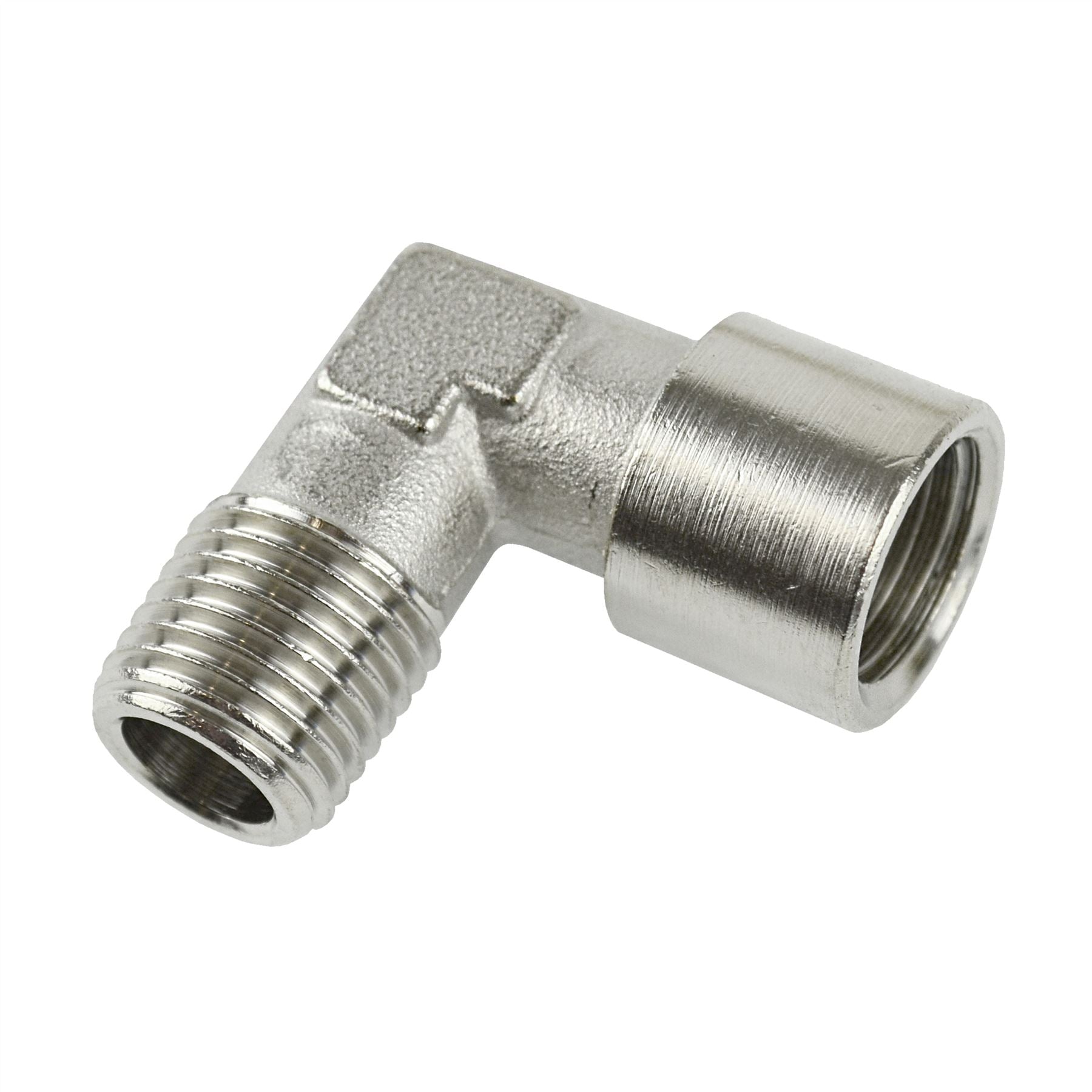 Coude à 90° 1/4" / 1/8" Raccord fileté mâle vers femelle pour conduite d'air