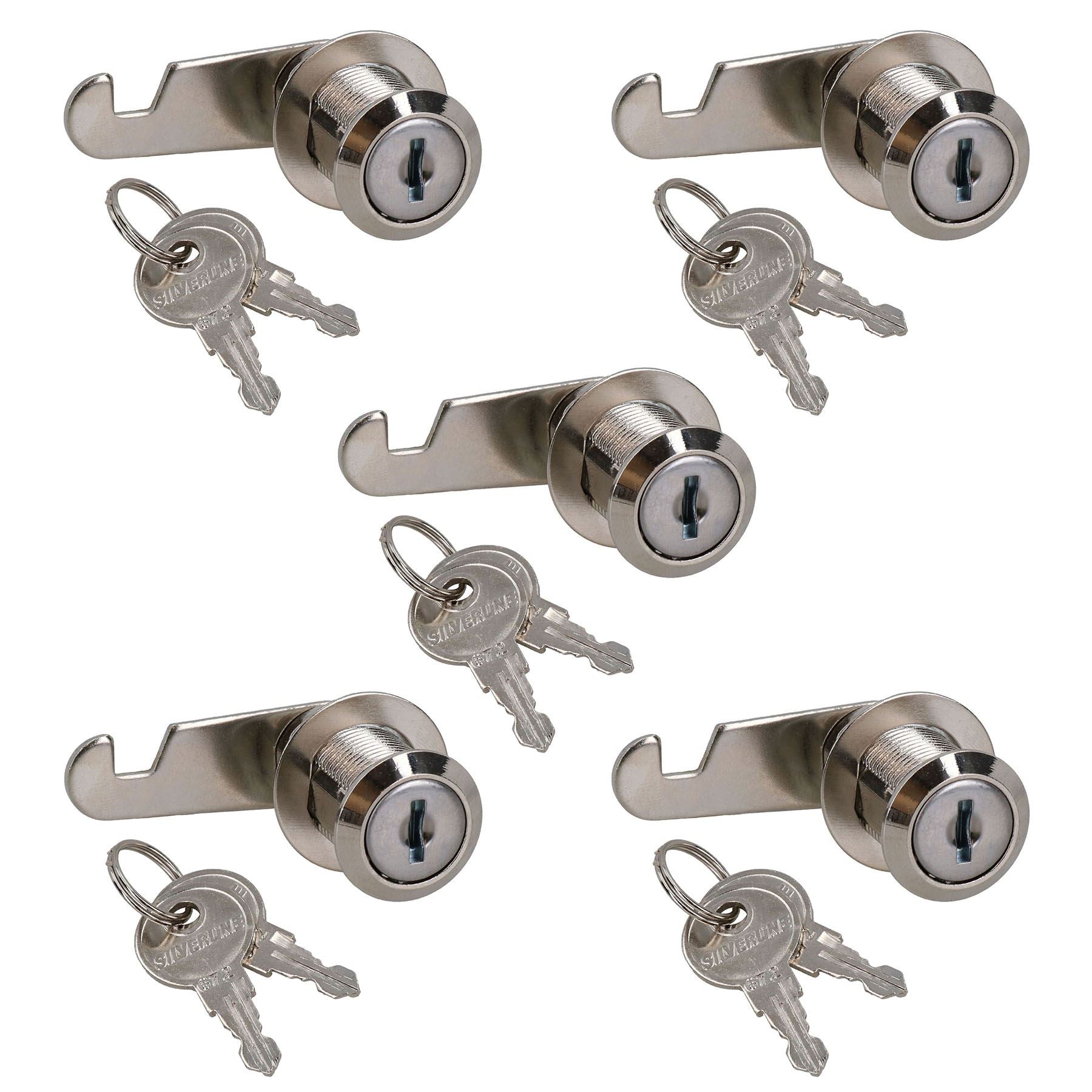 32mm Cam Lock Camlock Drawer Door Fastener Locker Cabinet Mailbox 2 Keys