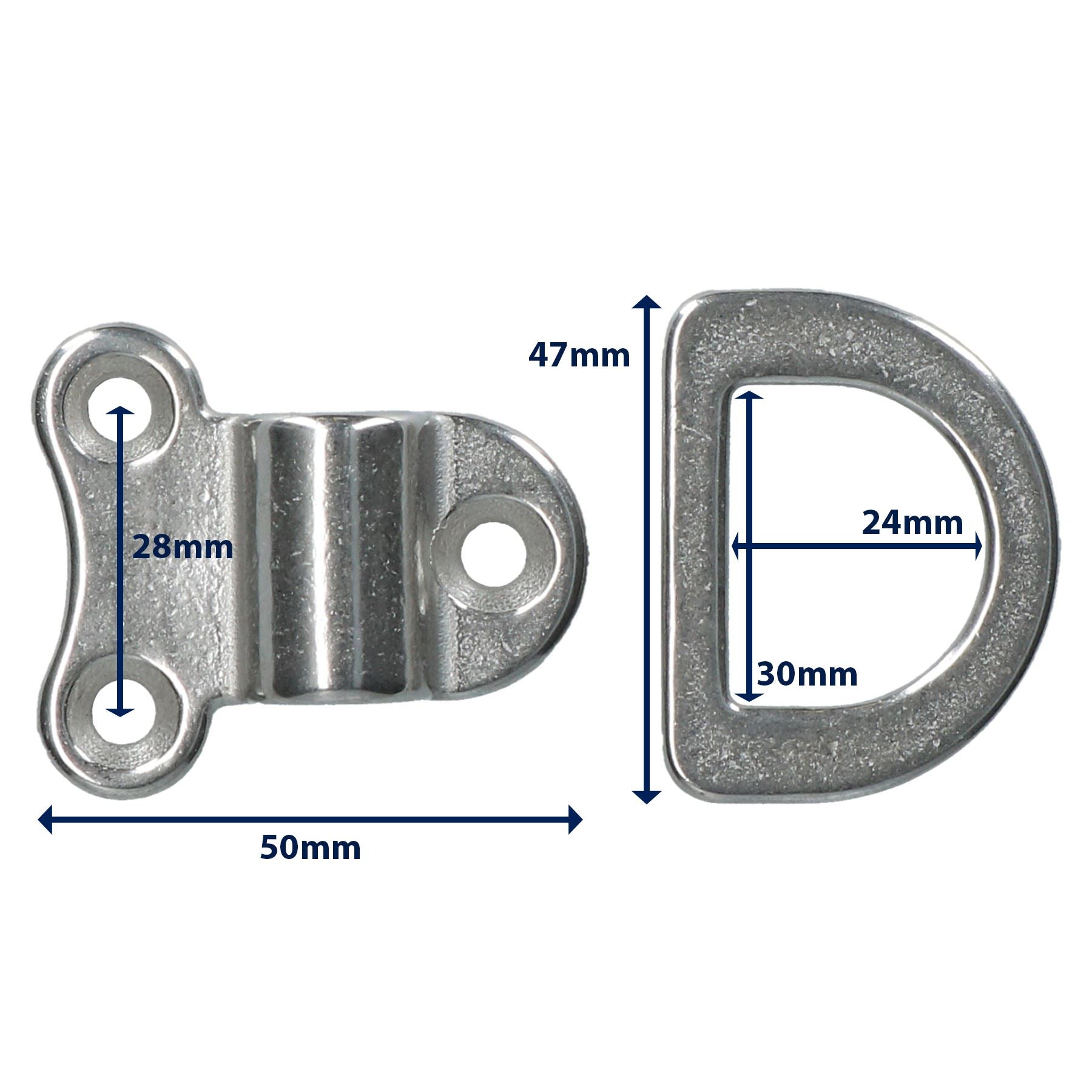 Anneau d'ancrage pliable de 24 mm en acier inoxydable 316 de qualité marine