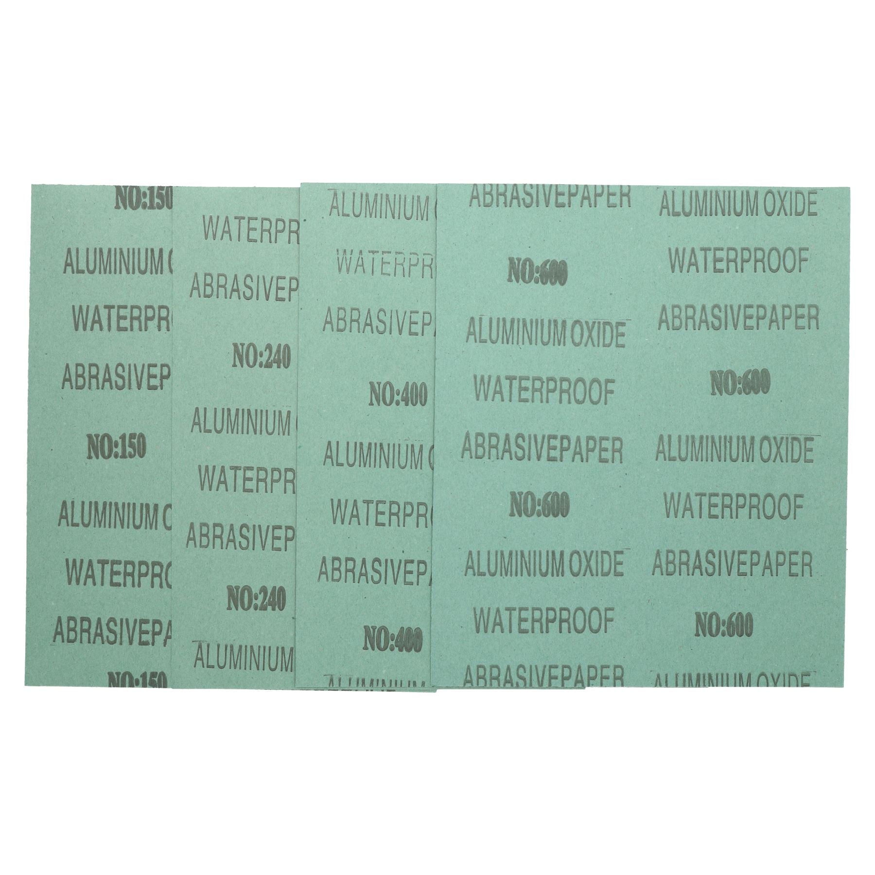 Lot de 20 feuilles de papier de verre sèches et humides assorties pour métal, plastique, bois, grains mixtes