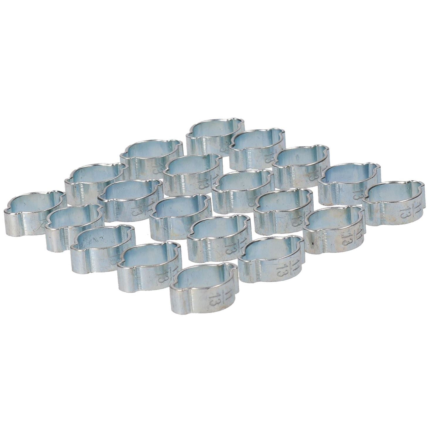 Paquets de colliers de serrage à double oreille pour tubes de 5 à 27 mm