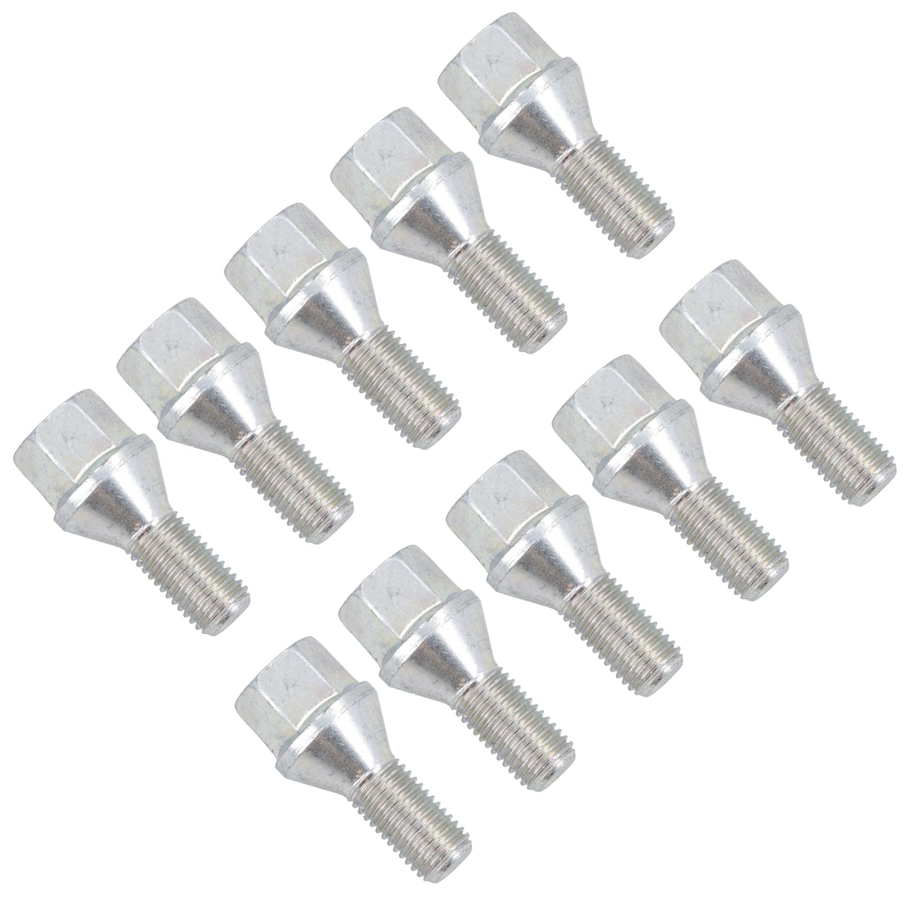 Boulons de roue de rechange coniques M12 x 1,5 pour moyeux de remorque, lot de 10