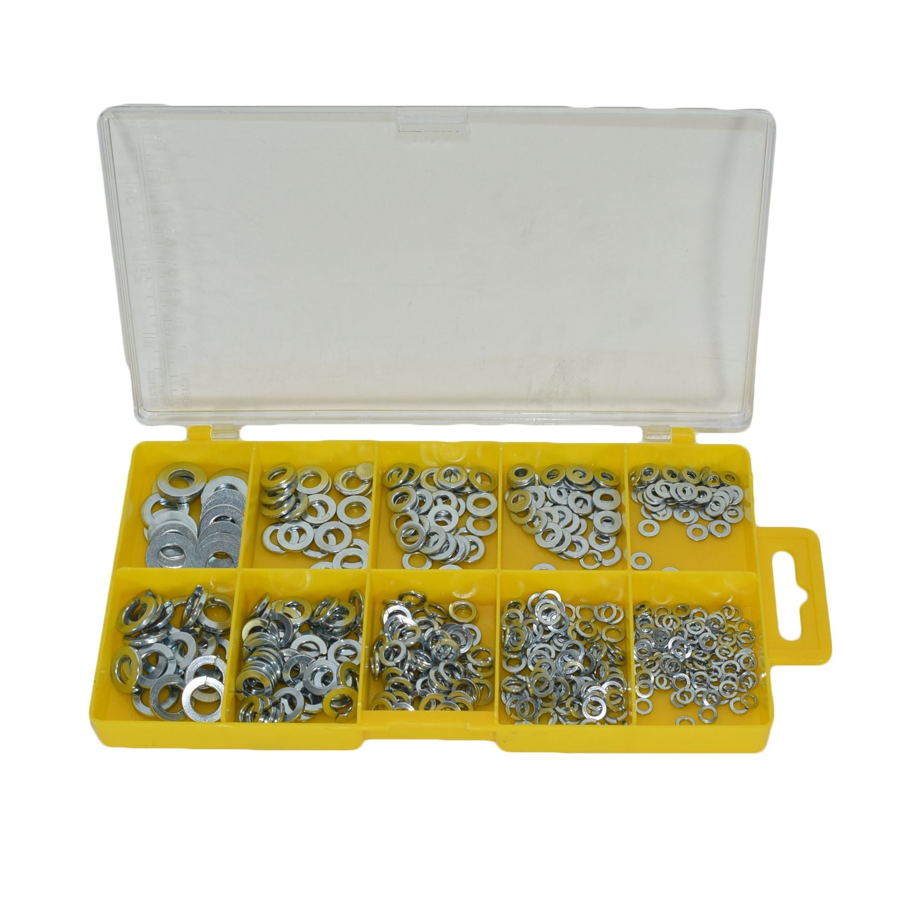 Federnde und flache metrische Unterlegscheiben, sortiert, 3 mm / 4 mm / 5 mm / 6 mm / 8 mm, 500 Stück