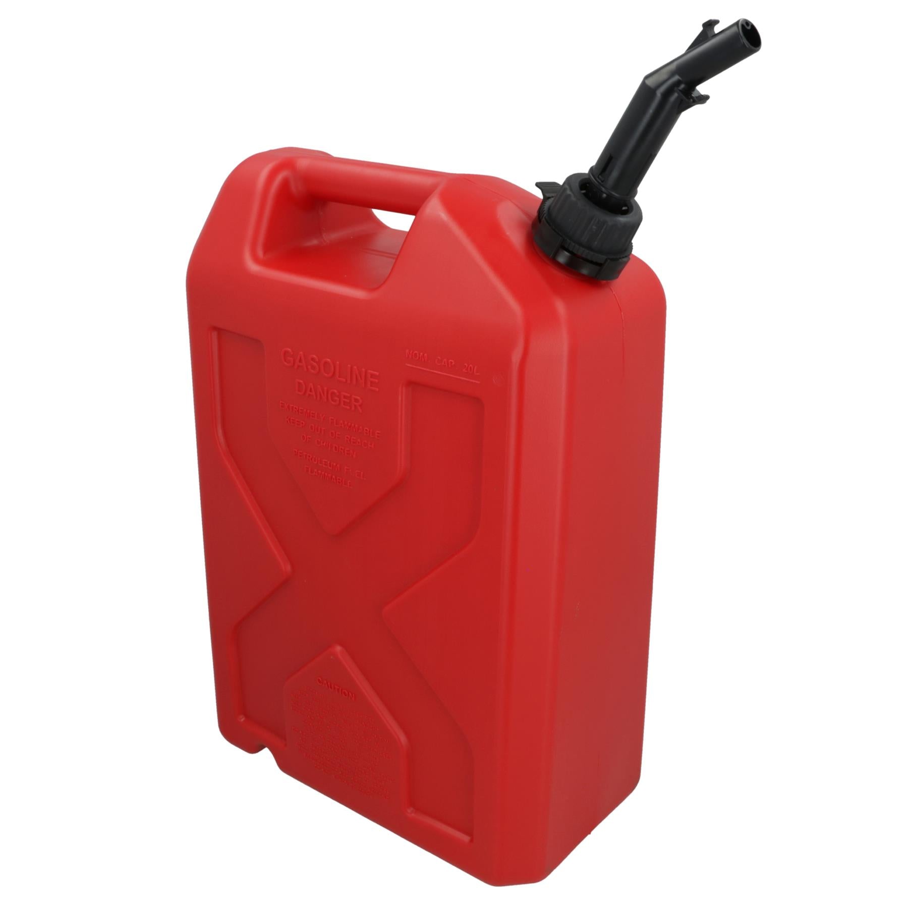 20L Plastic Fuel Jerry Can & Auto Spout Petrol Diesel Storage 20 Litre Made in Italy