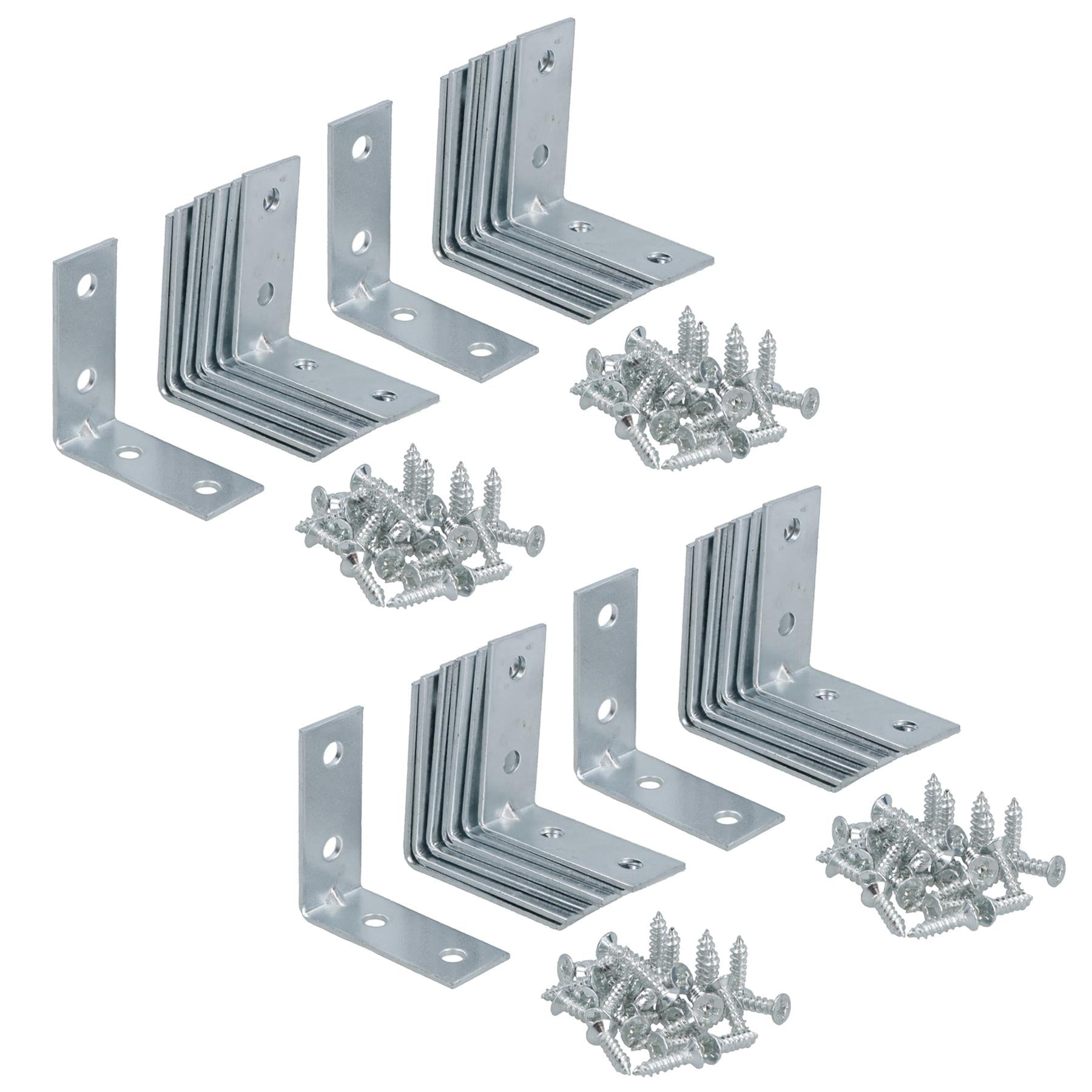 37mm (1.5in) Corner Brace Bracket Set L Shaped Mending Reinforcing Plate