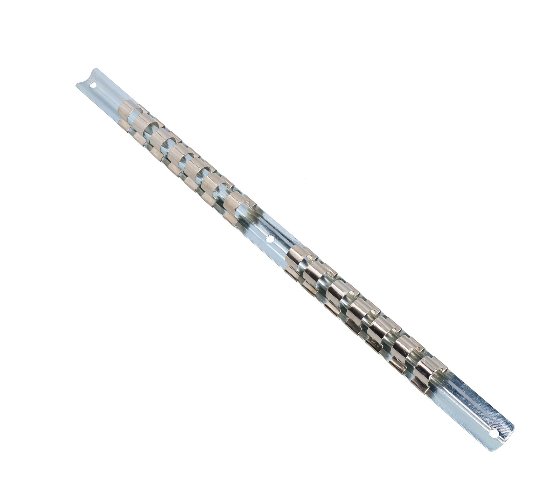 Support de rangement pour rail de douilles à entraînement 3/8" ou 1/2" Clips d'organisation 14 clips par rail