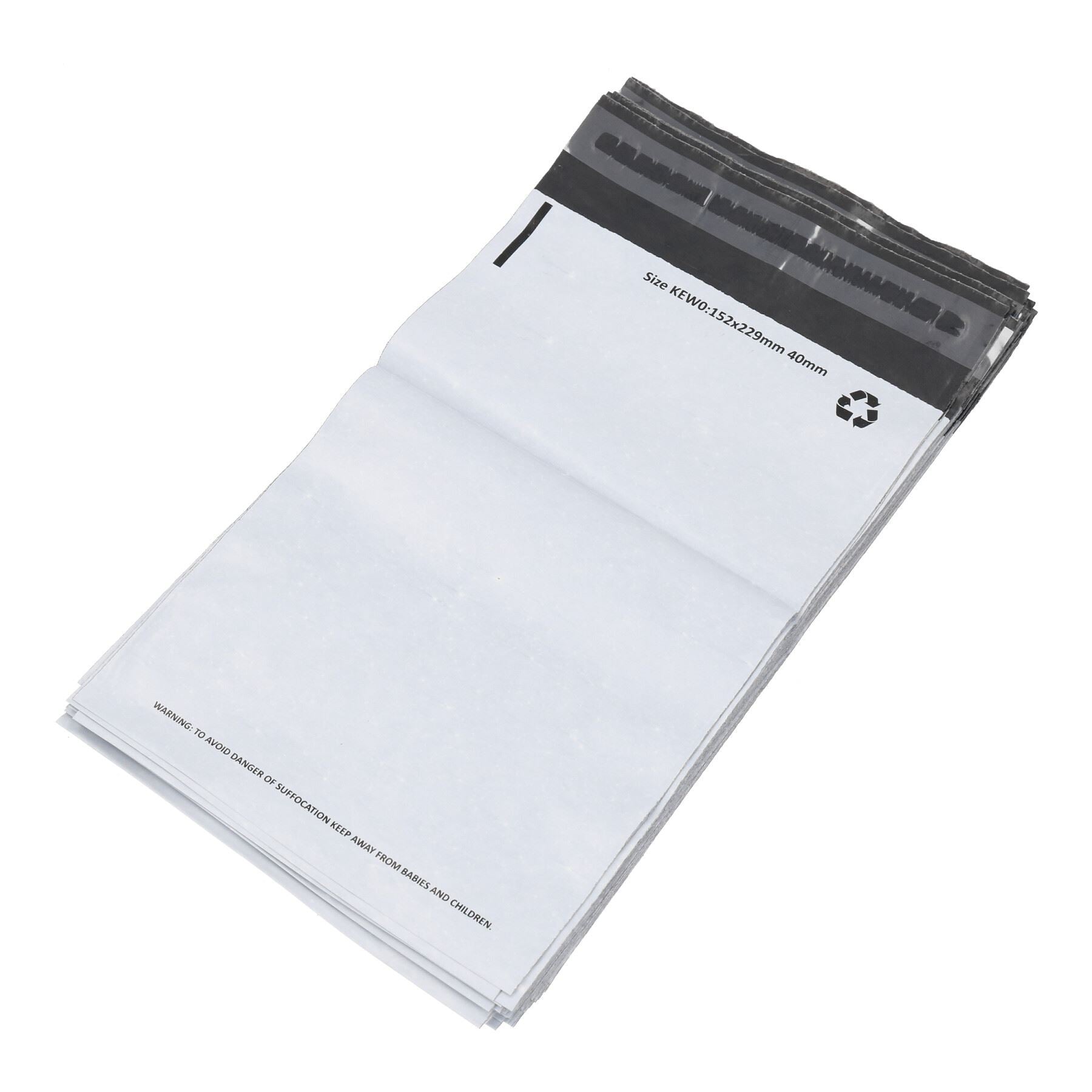White Polythene Mailing Bag A5 (152mm x 229mm) Waterproof Self Seal