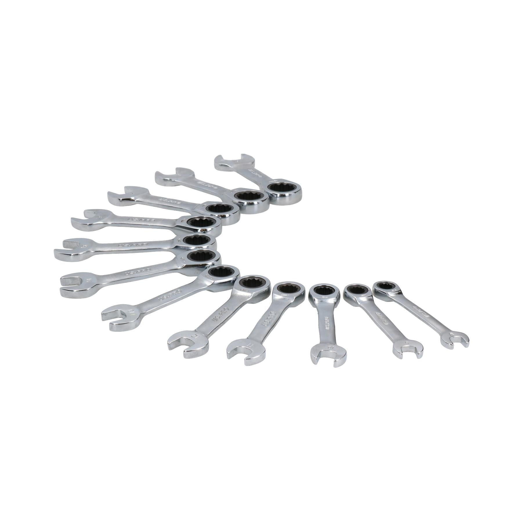 Clé mixte à cliquet courte métrique MM 72 dents 8 mm – 19 mm