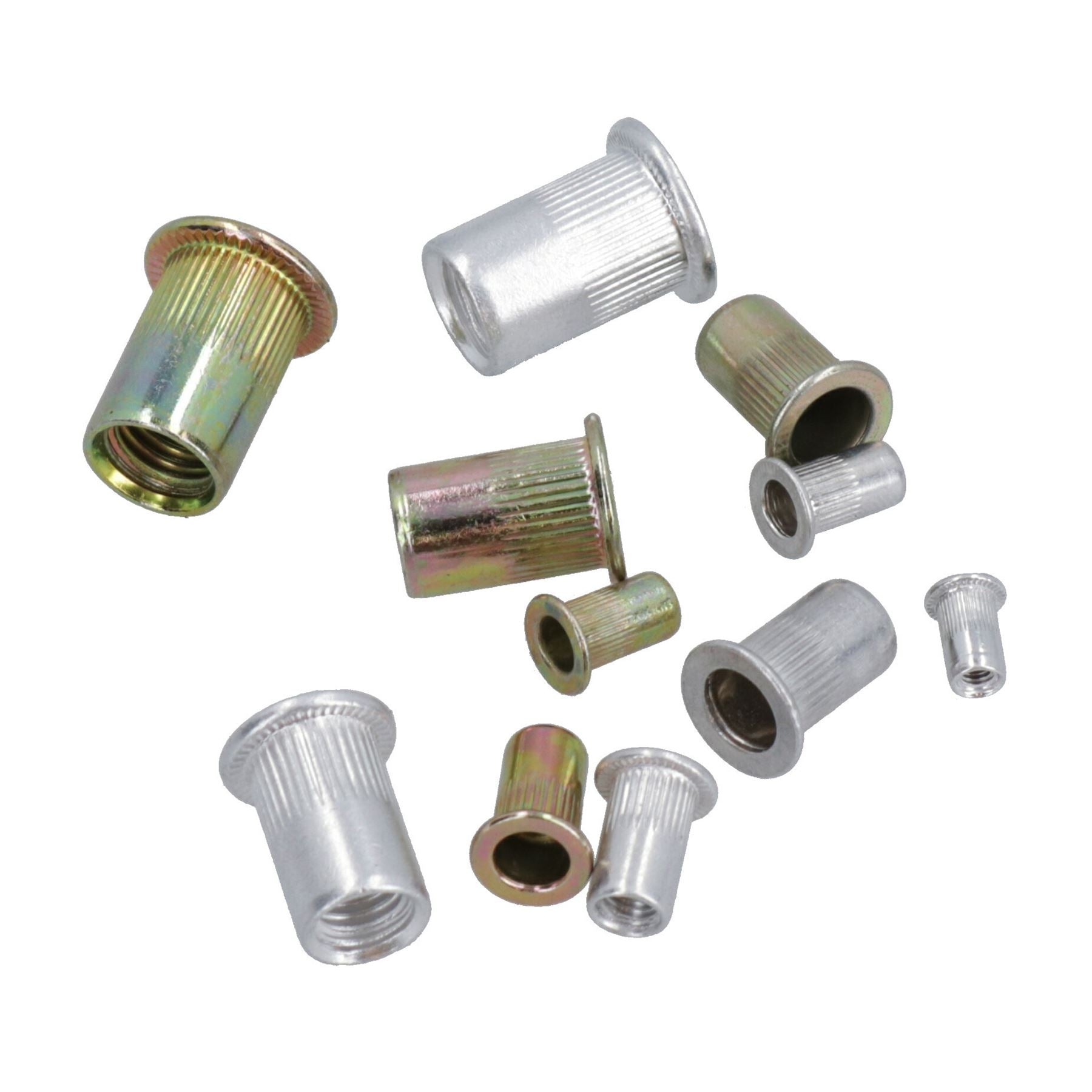 Lot de 300 écrous borgnes filetés en acier et aluminium de 3 à 10 mm