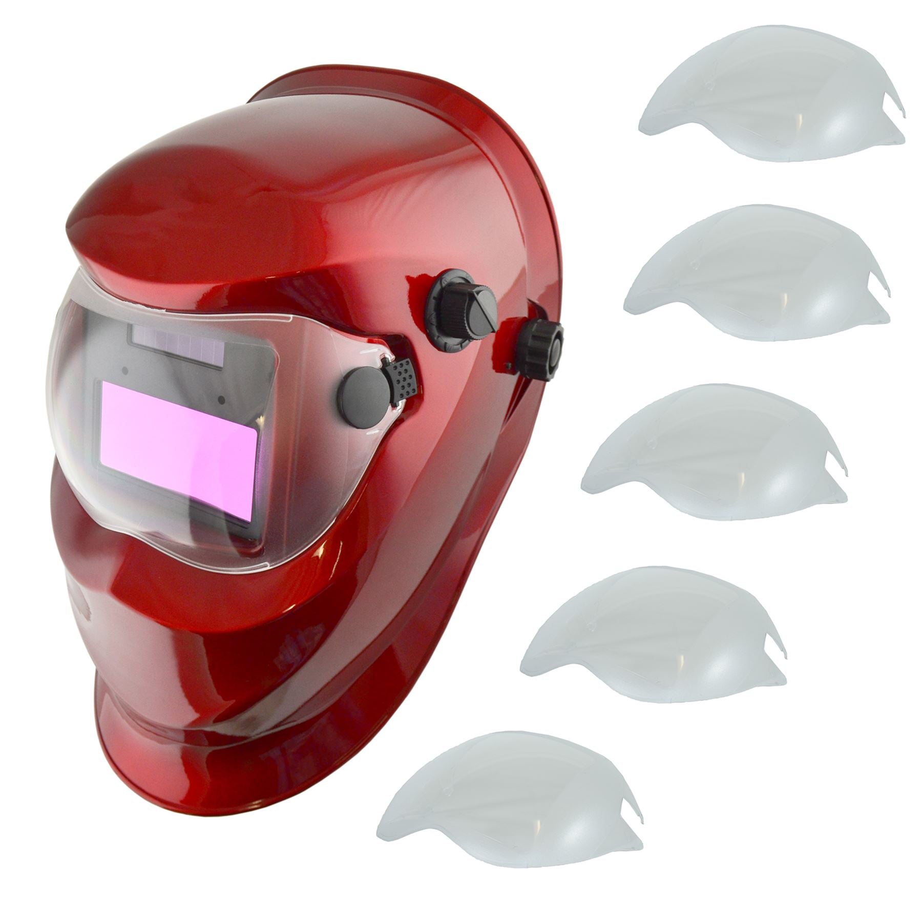 Auto Darkening Welders Helmet Mask Welding Grinding Function & 5 x Lens Cover
