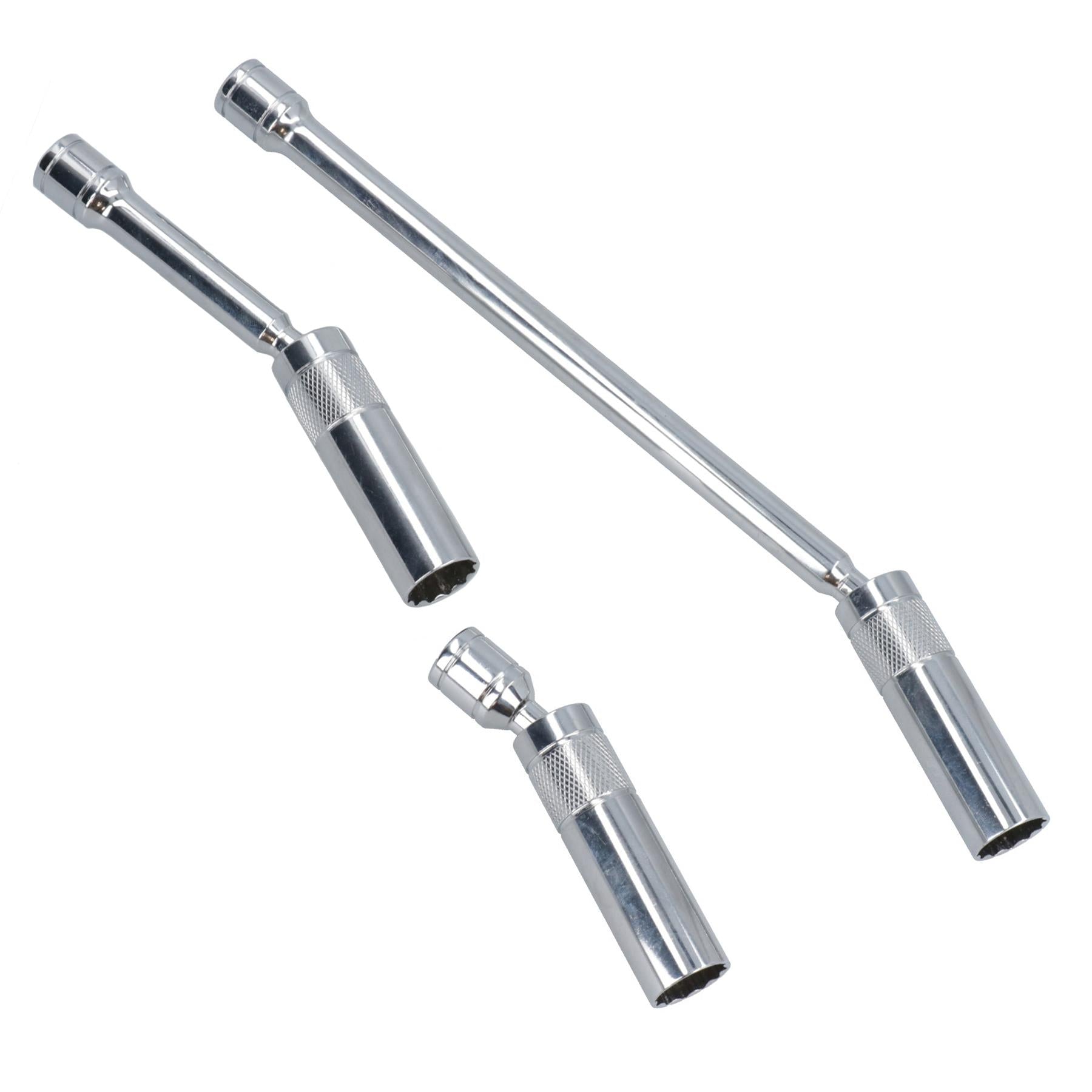 Douilles magnétiques à paroi mince de 16 mm avec pivot à 360 degrés, 3 pièces