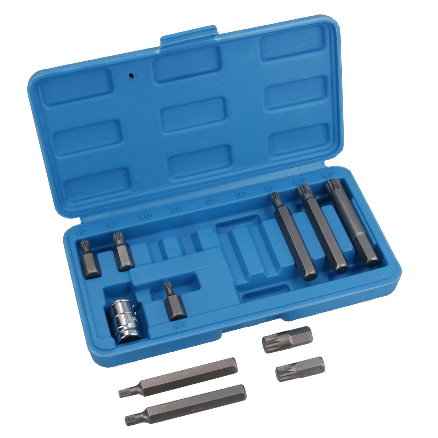 Douilles à embouts cannelés mâles peu profonds et profonds 5 mm – 12 mm (M5-M12) entraînement 3/8 po