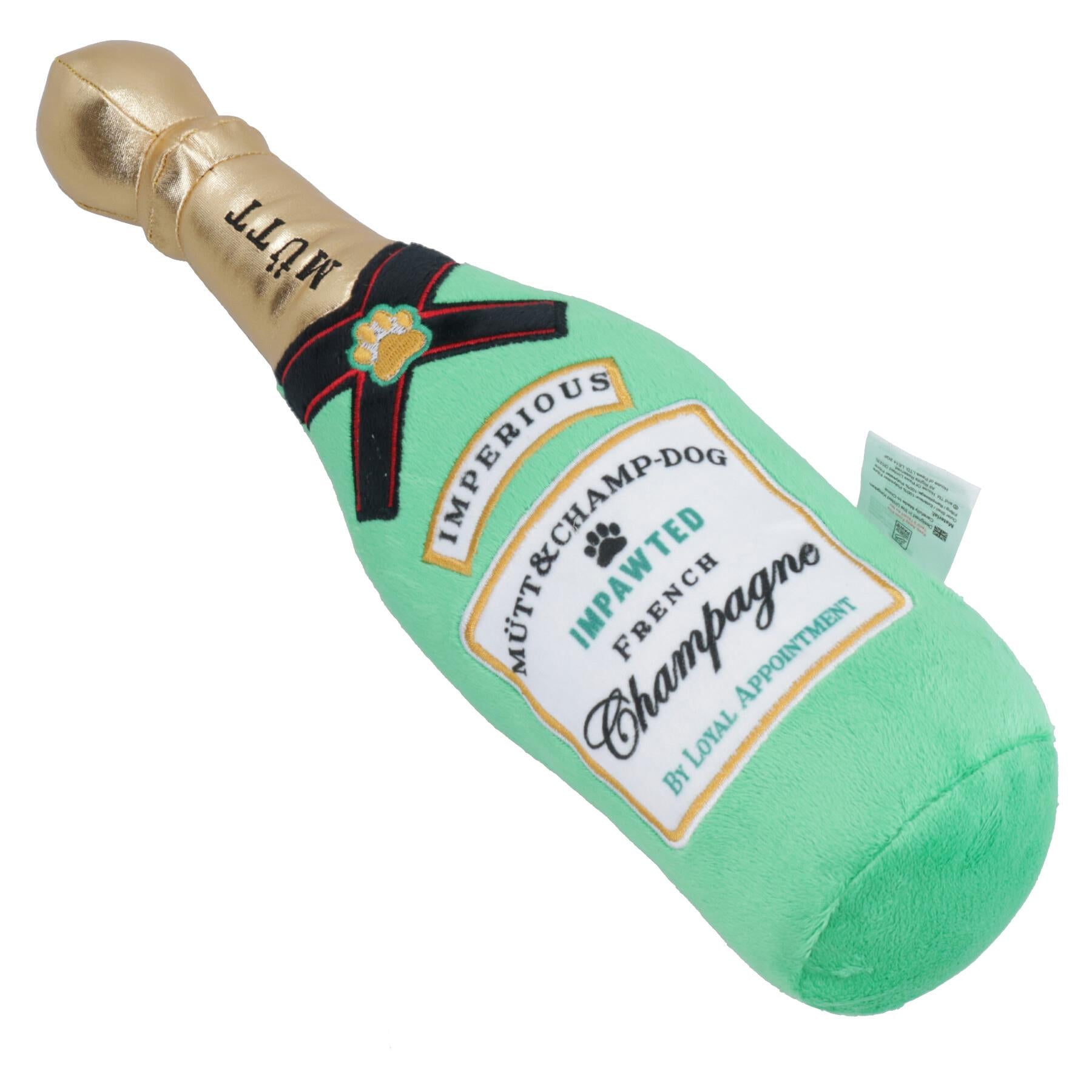 Cadeau de Noël pour chien Bouteille de champagne en peluche Jouet en peluche couineur Cadeau
