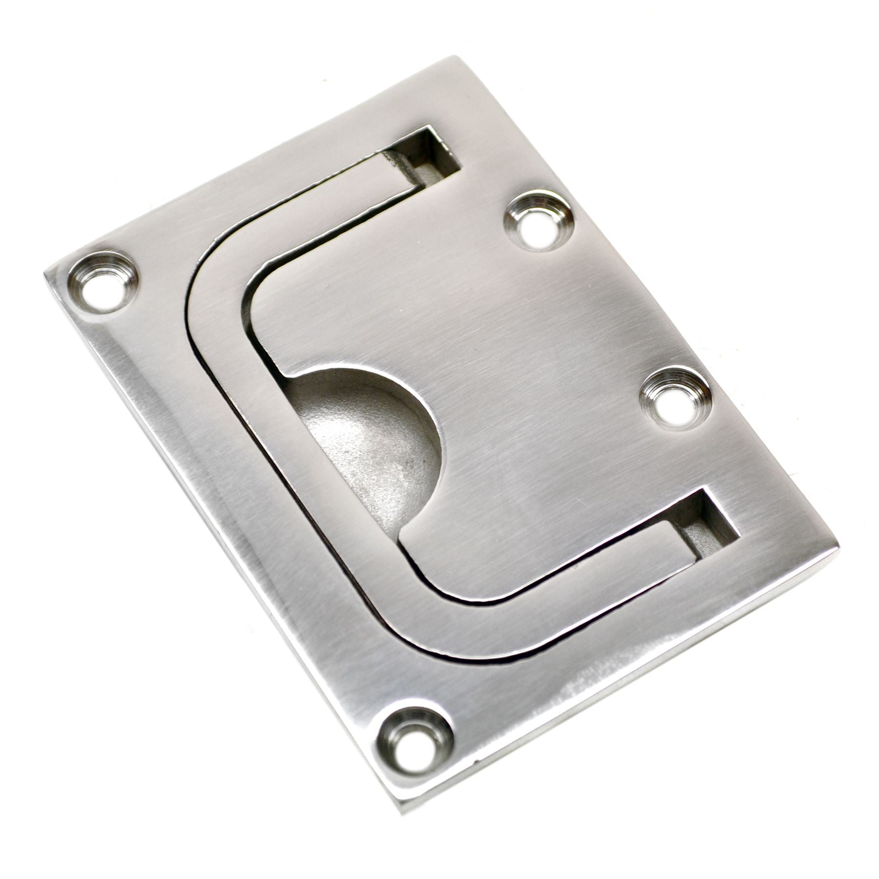 Poignée encastrée / bouton de levage et de traction en acier inoxydable poli marine 316 DK05