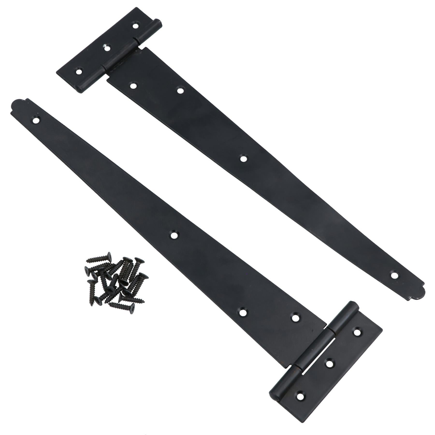 Heavy Duty T Tee Hinge For Sheds Gates Black Powder Coated Finish 4 – 18 Inch