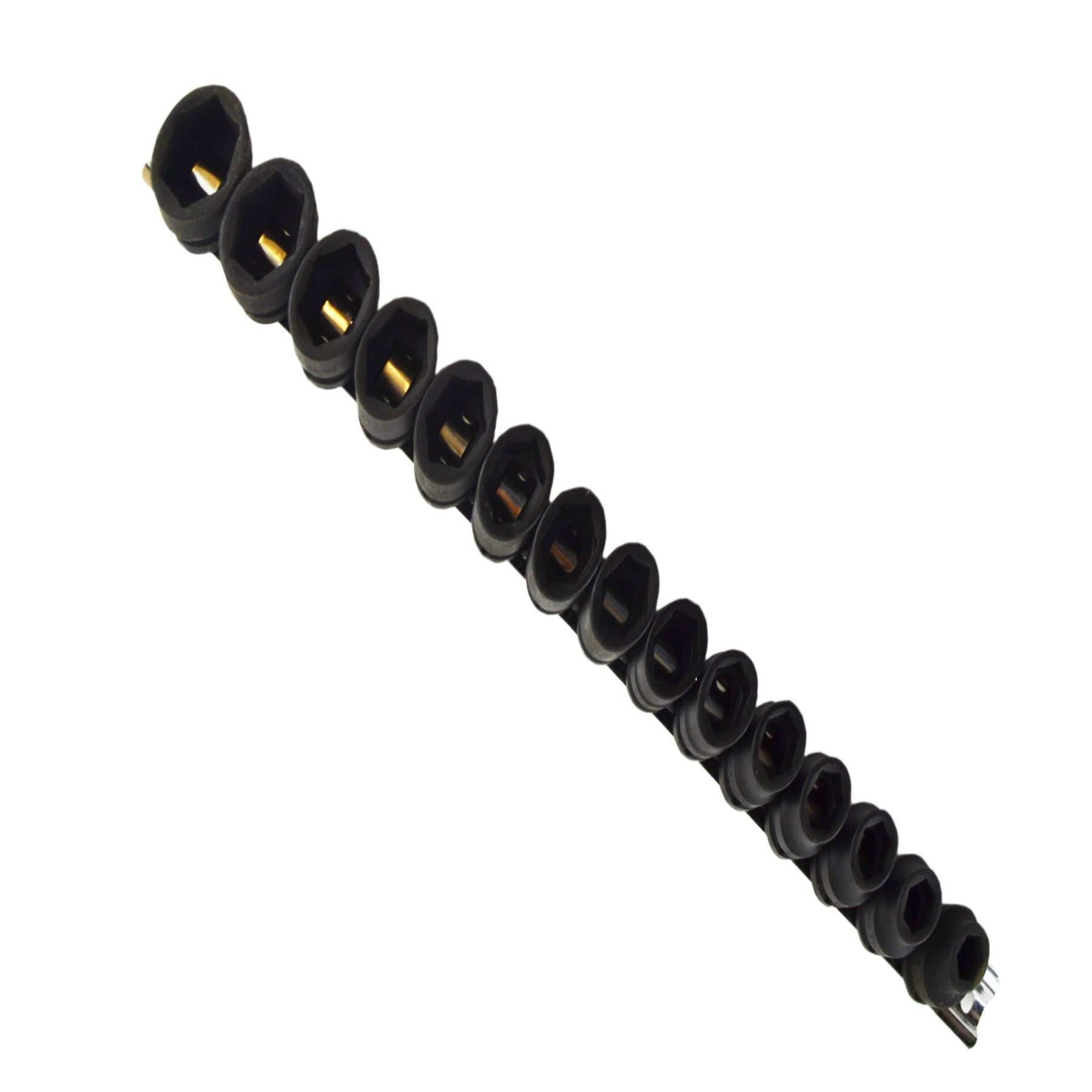 1/2"-Antrieb, kurze metrische Schlagnüsse, 6-seitig, Einzelsechskant, 10–24 mm, 15-tlg.