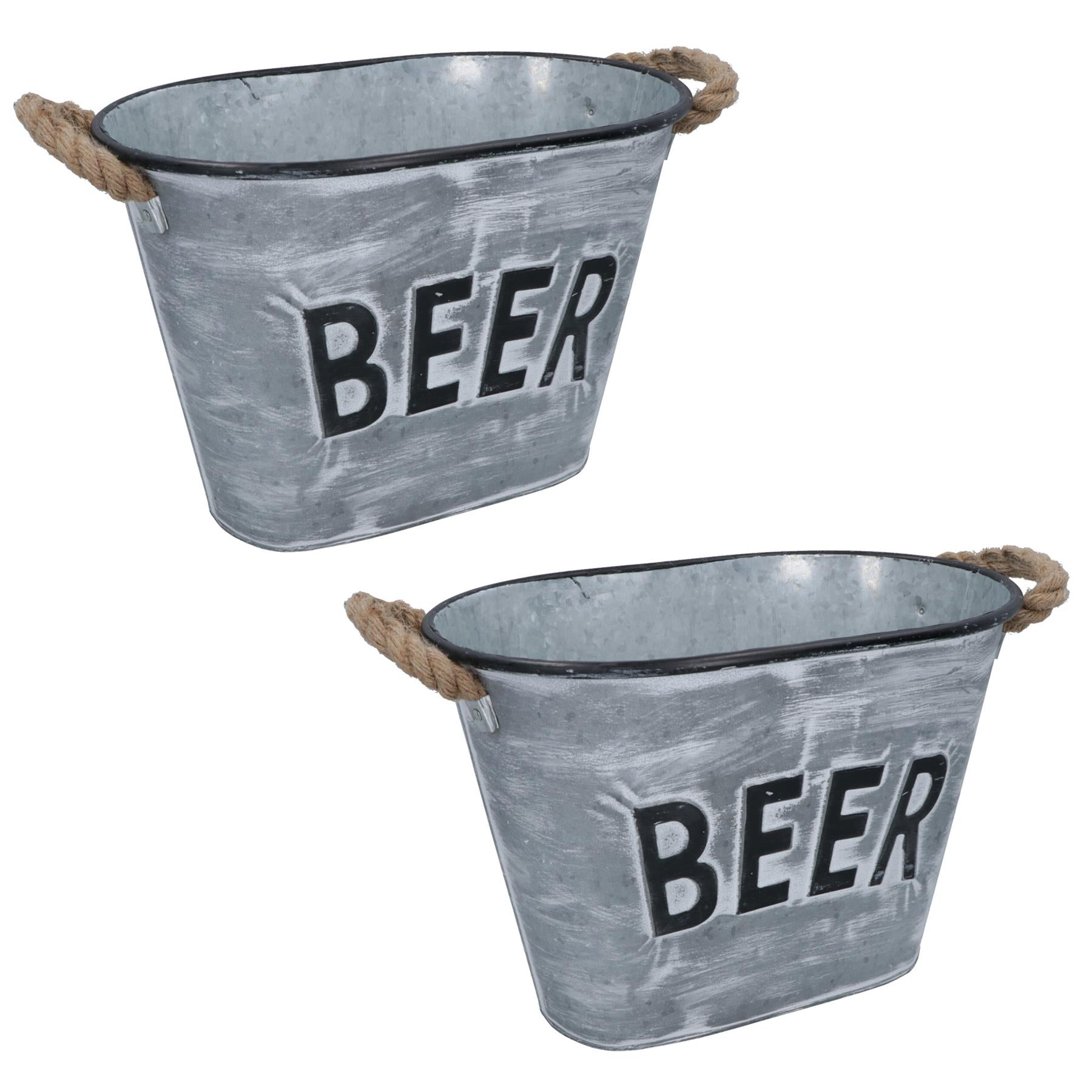 Beer Drinks Bucket Metal Wine Champagne Bottle Ice Cooler Bucket Party Tub