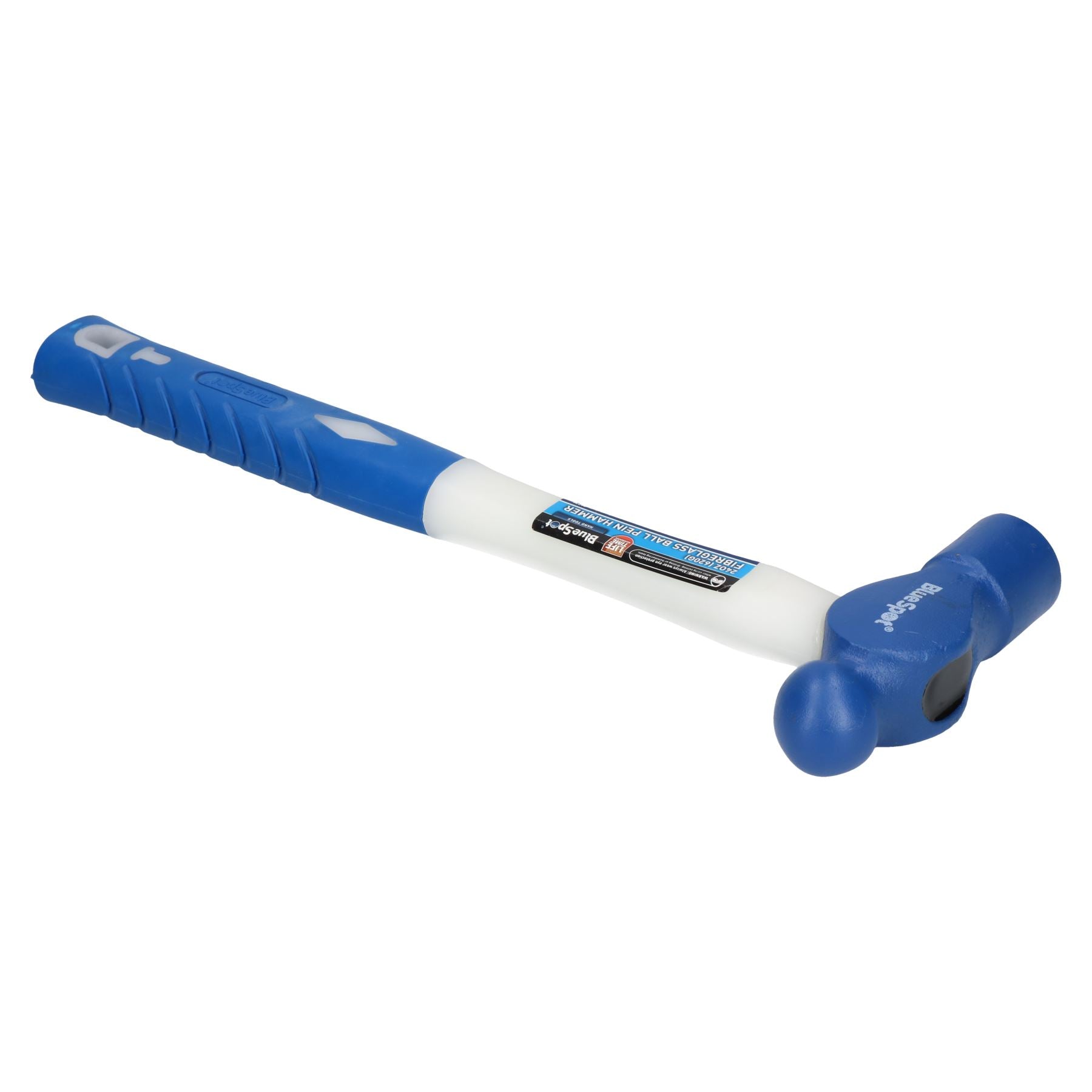 24oz (620g) Ball Pein Hammer with Fibreglass Shaft and TPR Rubberised Handle