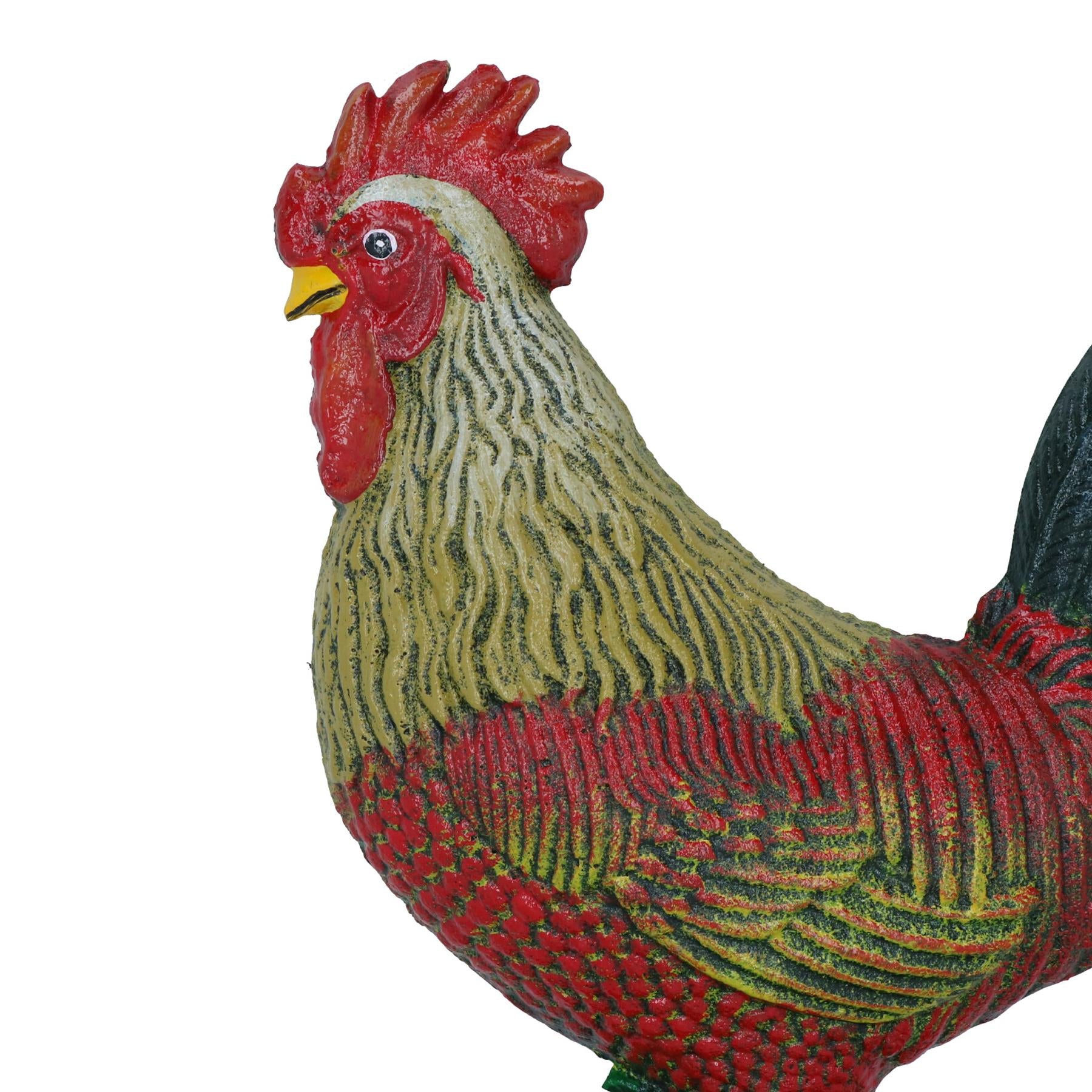 Butoir de porte en fonte en forme de coq ou de poule