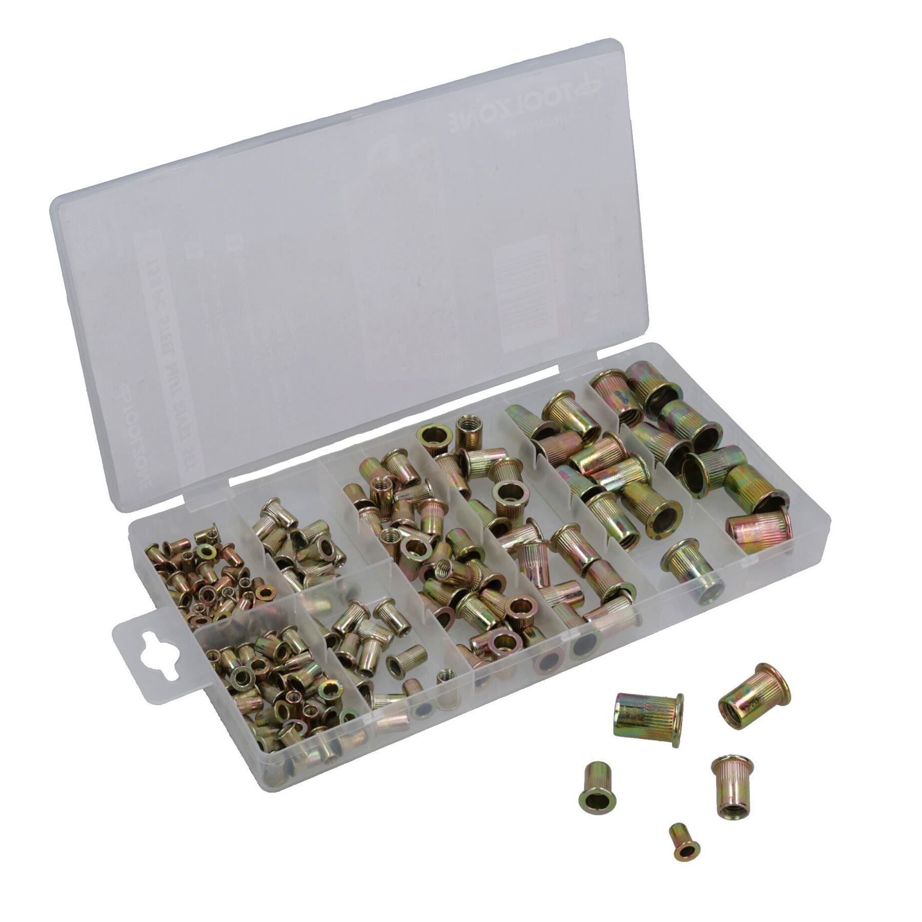 Lot de 158 écrous en acier pour rivets filetés, fixations à écrou borgne 3 – 12 mm