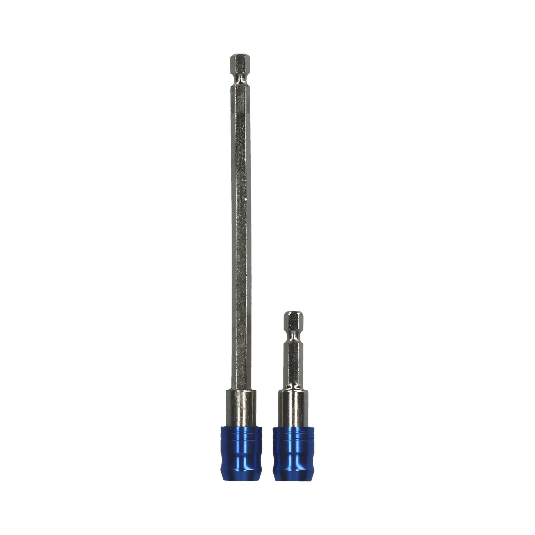 2pc Quick Release Magnetic 1/4" Hex Drill Bit Adapter Holder Set 60mm / 150mm