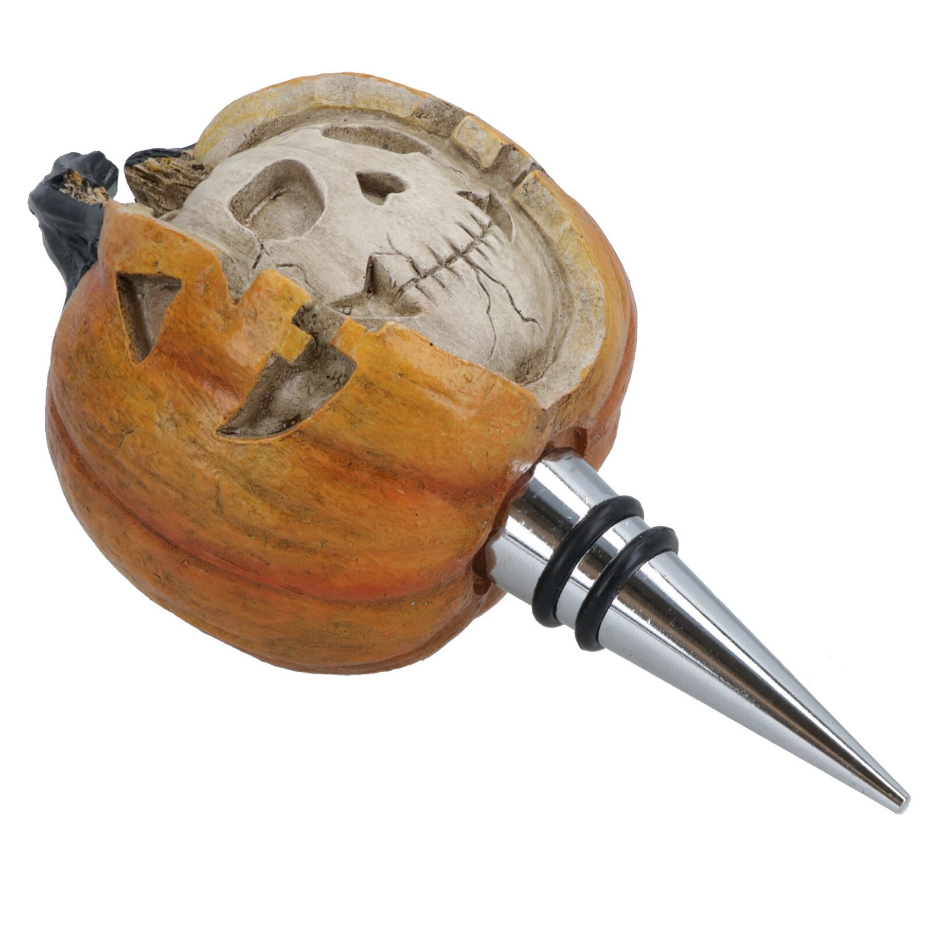 Pumpkin Skull Wine Bottle Stopper Topper Bung Cork Champagne Prosecco