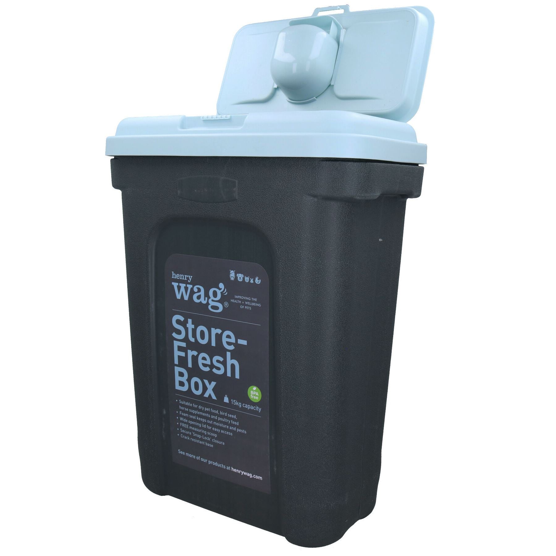 Lot de 2 grandes boîtes de conservation pour aliments frais, bac de stockage pour aliments secs pour oiseaux de compagnie - 15 kg