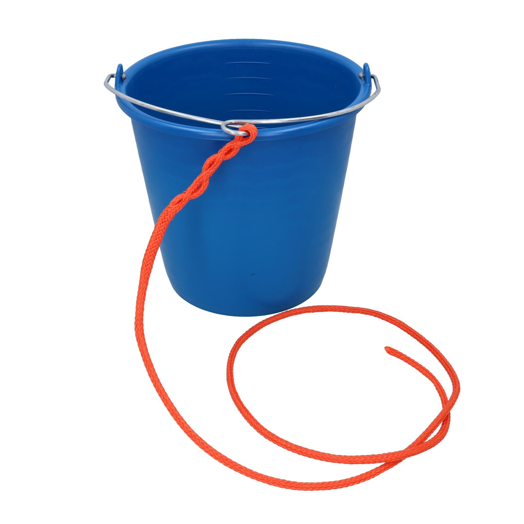 Seau en plastique semi-flexible de haute qualité 10L avec corde épissée de 1,5 m pour bateau et yacht