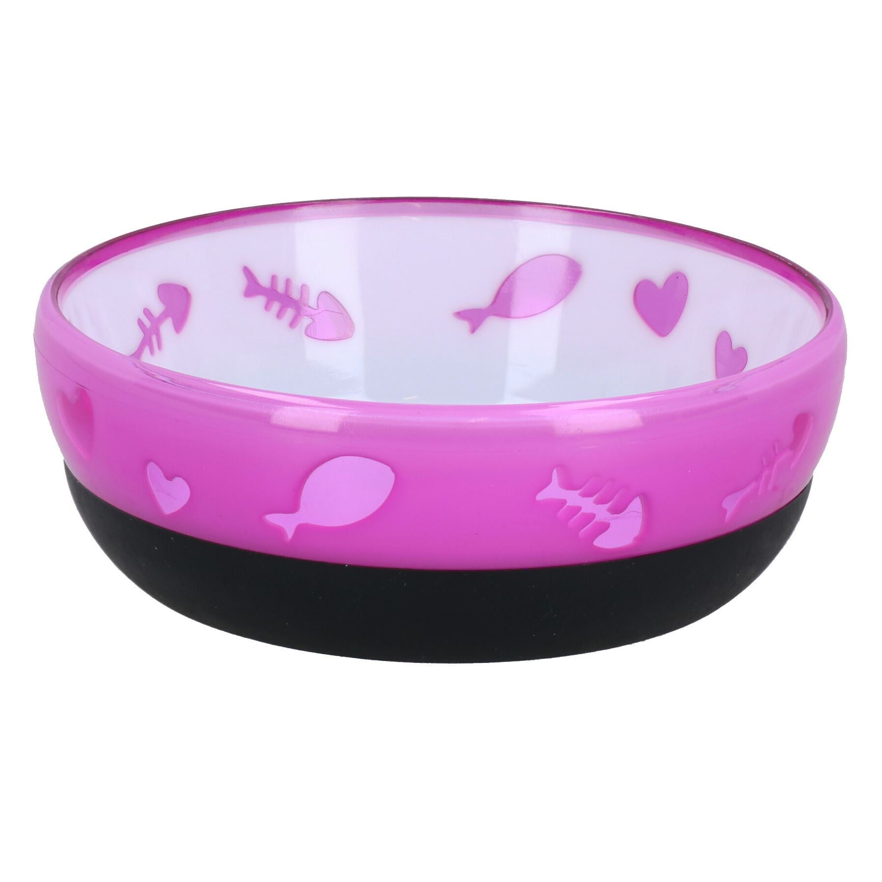 Kleiner, violetter, rutschfester Katzennapf als Geschenk, Größe: 11 cm, Fassungsvermögen: 250 ml