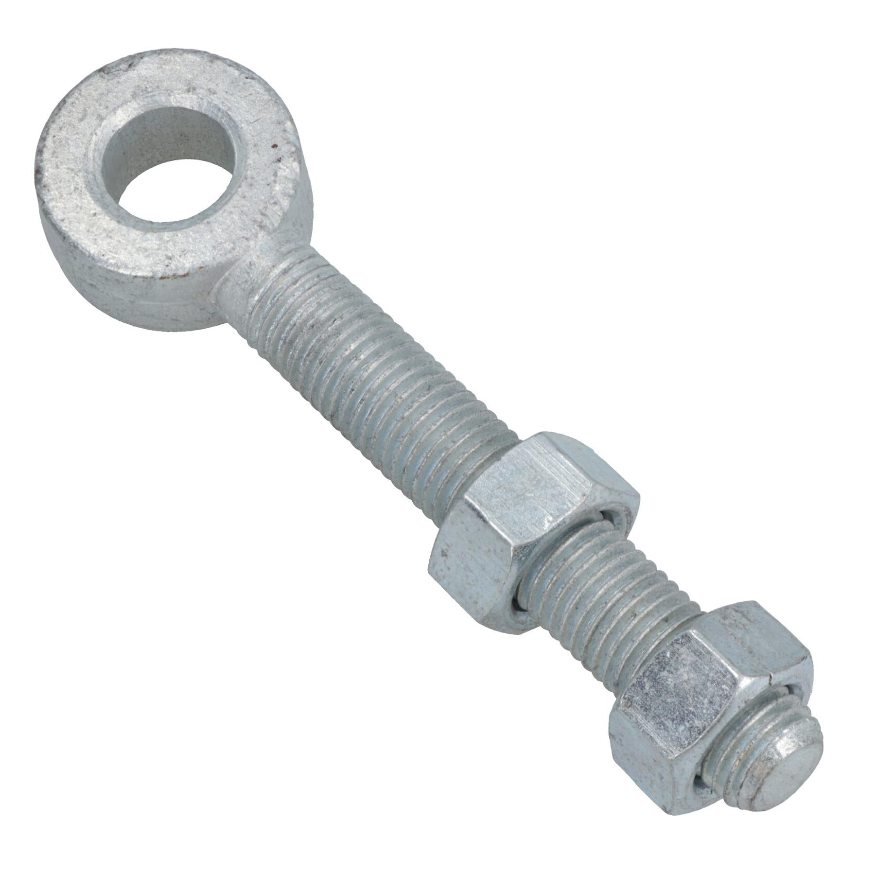 Swing Gate Long Eye Bolts Hinge + Nuts Adjustable Zinc Plated 12mm – 24mm