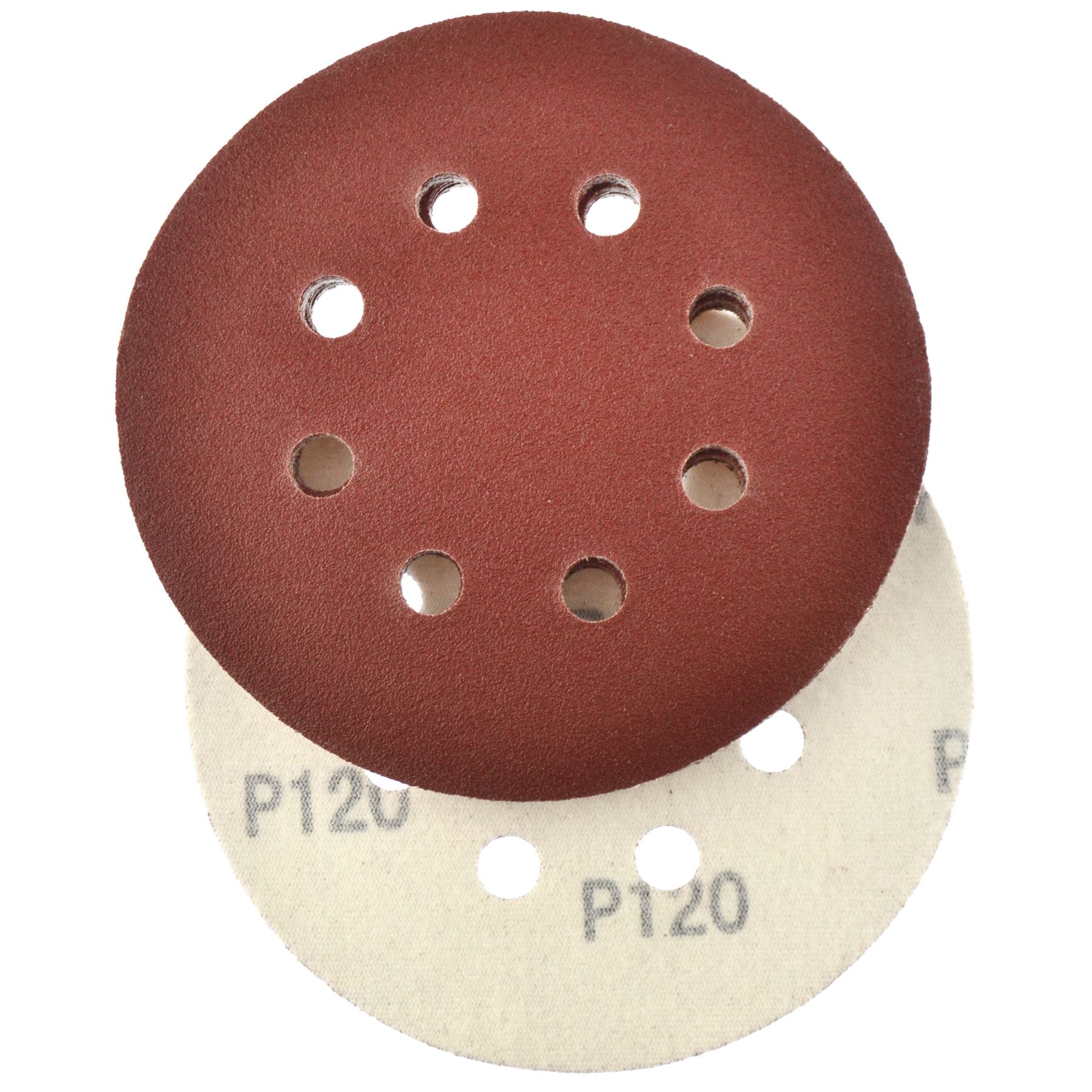 Klett-Schleifscheiben, Exzenterschleifer, DA-Handschleifer, 125 mm, 120er-Körnung, 10 Stück
