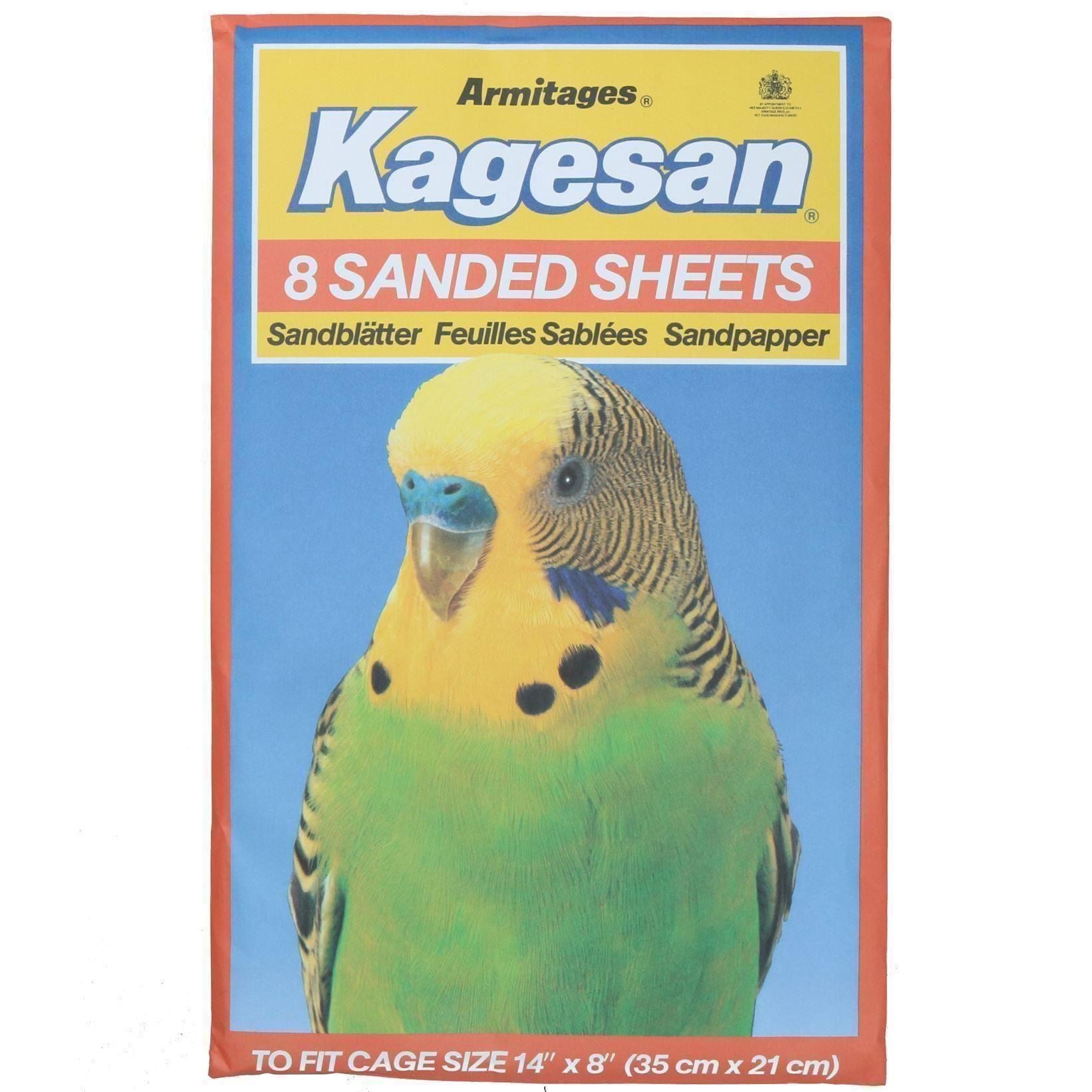 96 Sanded Sheets Sandpaper Cage Lining Budgies Caged Birds 21x35cm