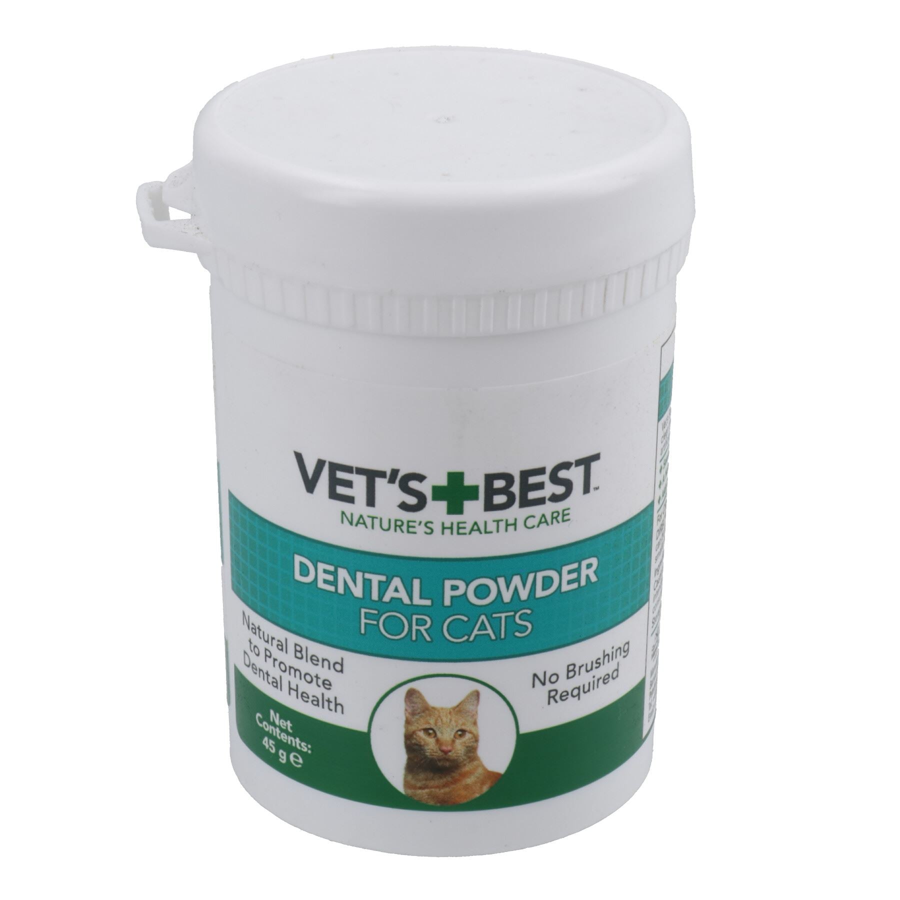 1 Tub 45g of Cat's Natural Dental Powder To Promote Dental Health With Scoop