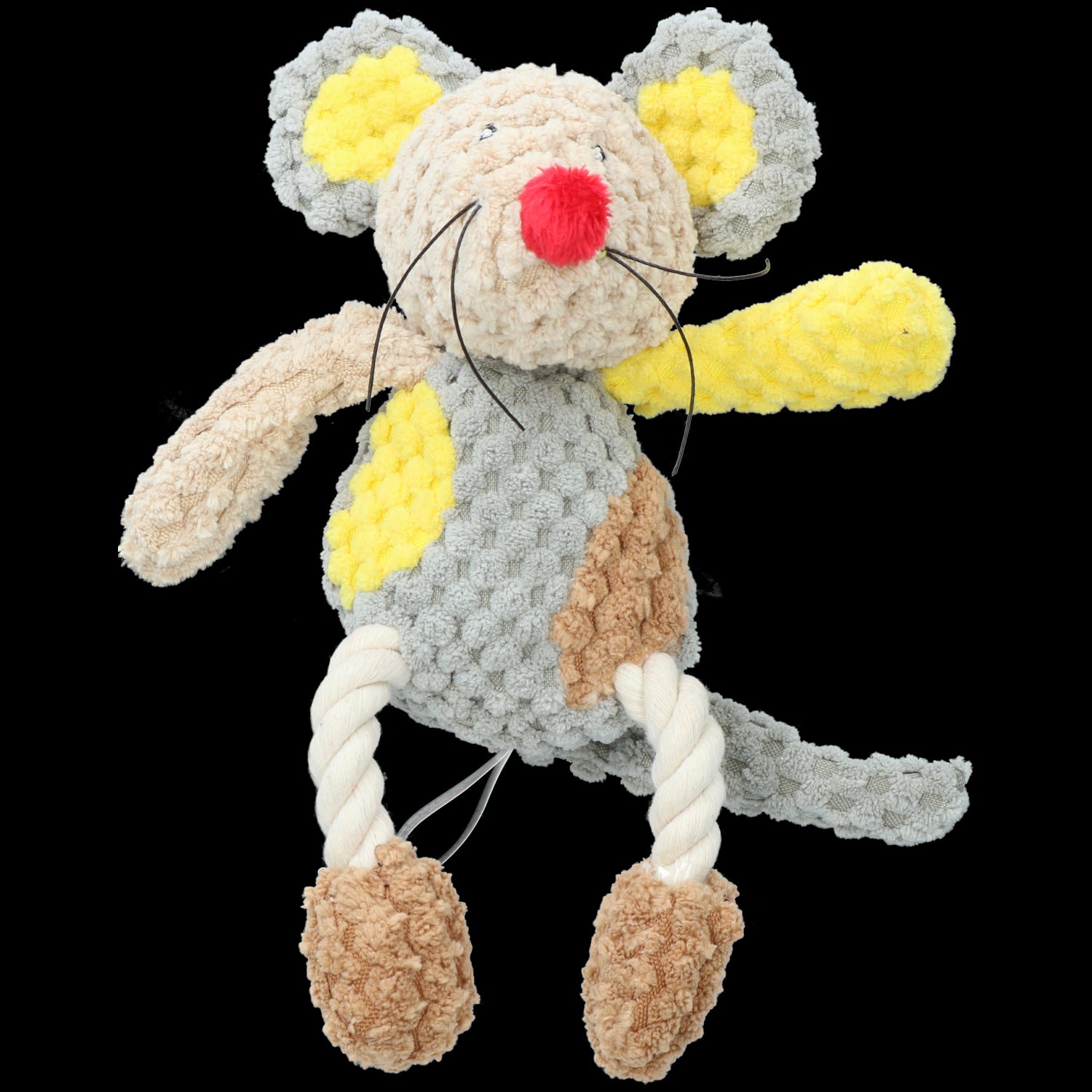 Mister Tilly Teddy & Molly Maus Hundespielzeug mit Quietsche, 23 cm und 20 cm