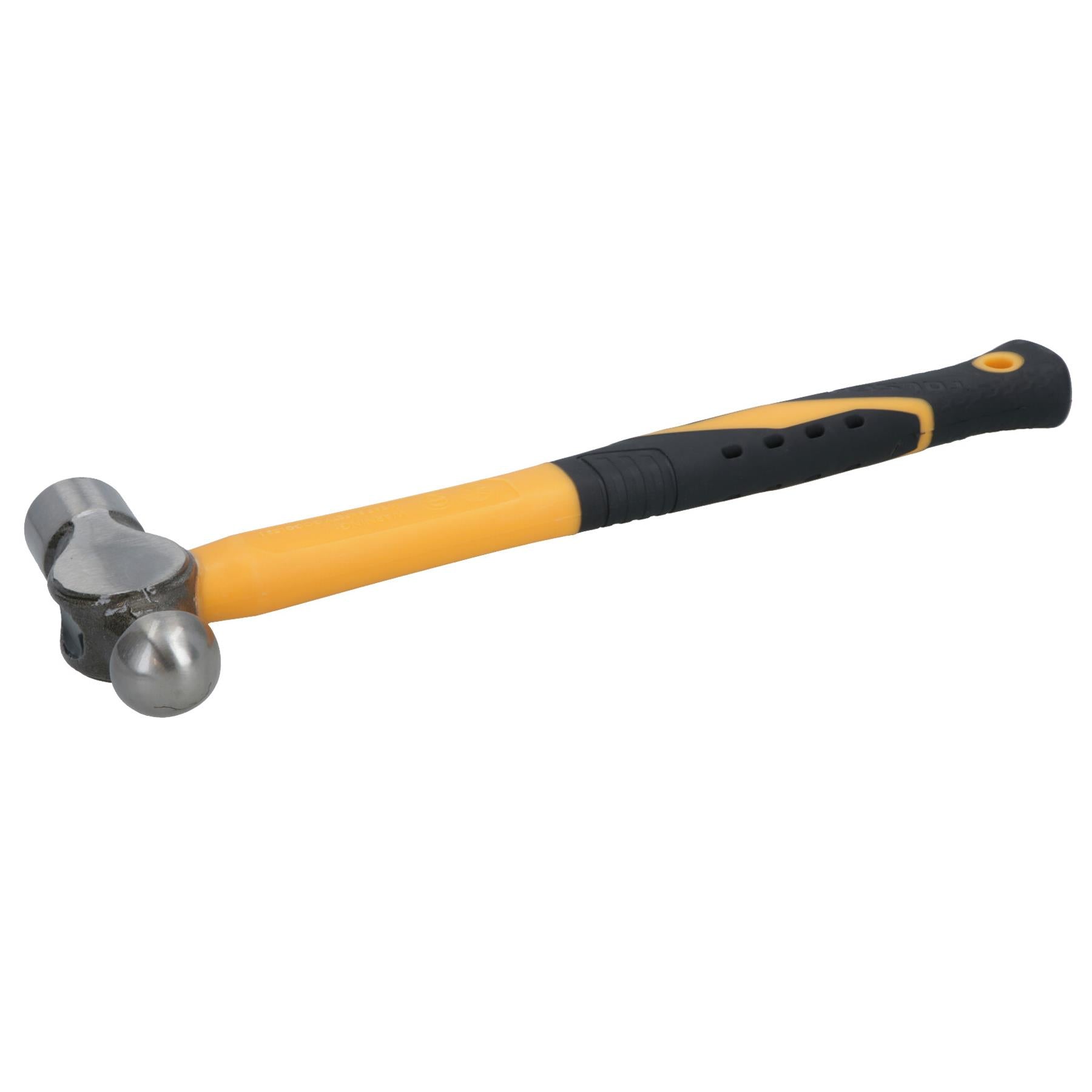 16oz (450g) Ball Pein / Peen Hammer with Fibreglass Shaft & Rubberised Handle