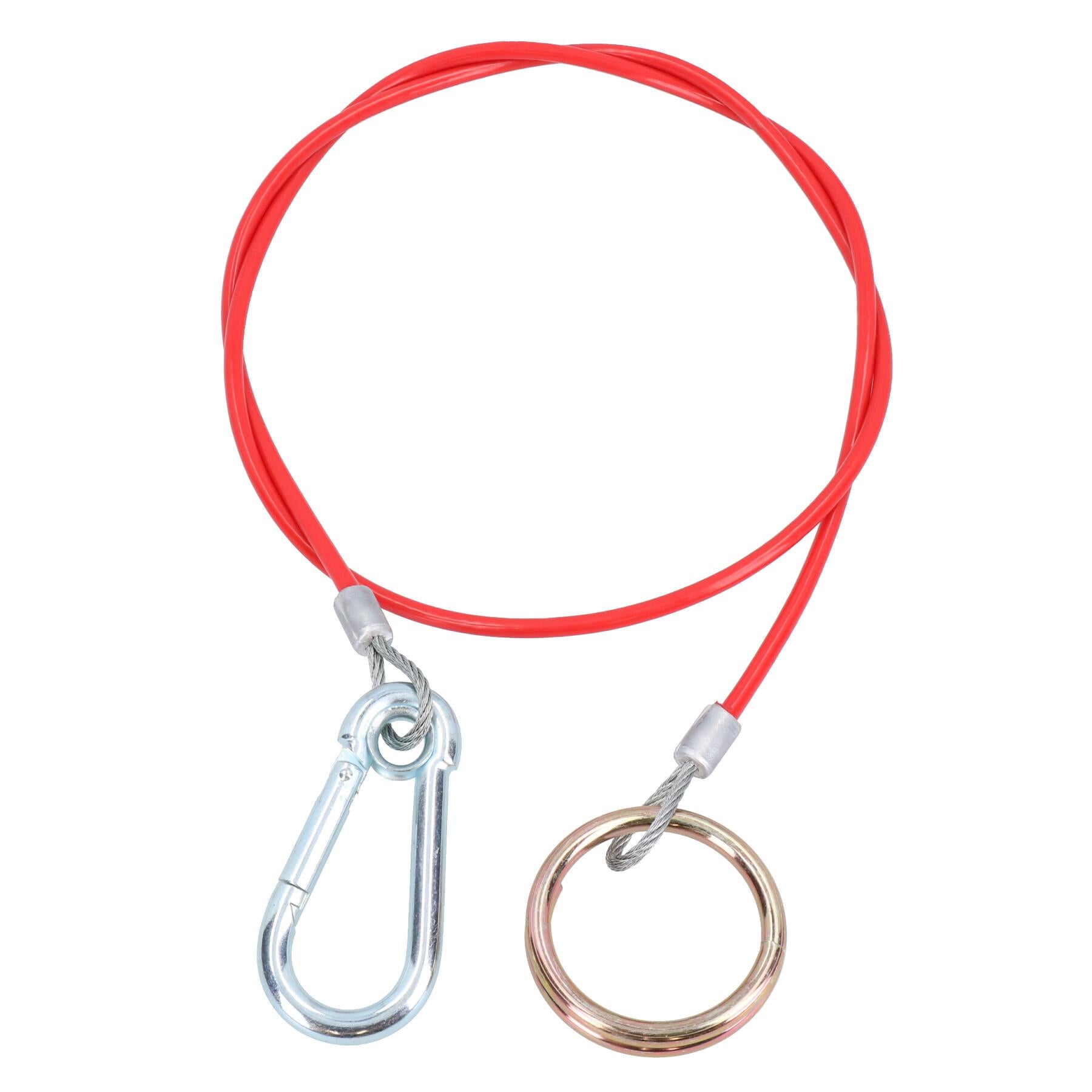 1 m 2 mm gebremstes Abreißkabel für Anhänger (rot) TR027