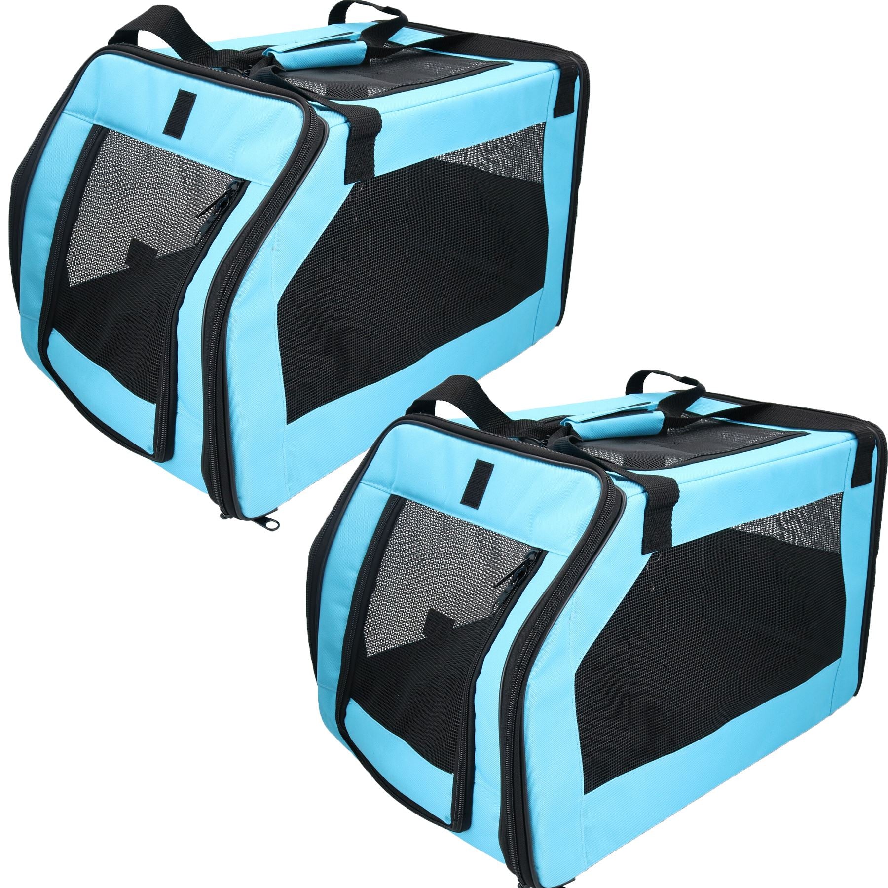 Blauer mittelgroßer Hundewelpen-Reise-Autositzträger 30,5 x 33 x 51 cm für Haustiere bis zu 25 Pfund