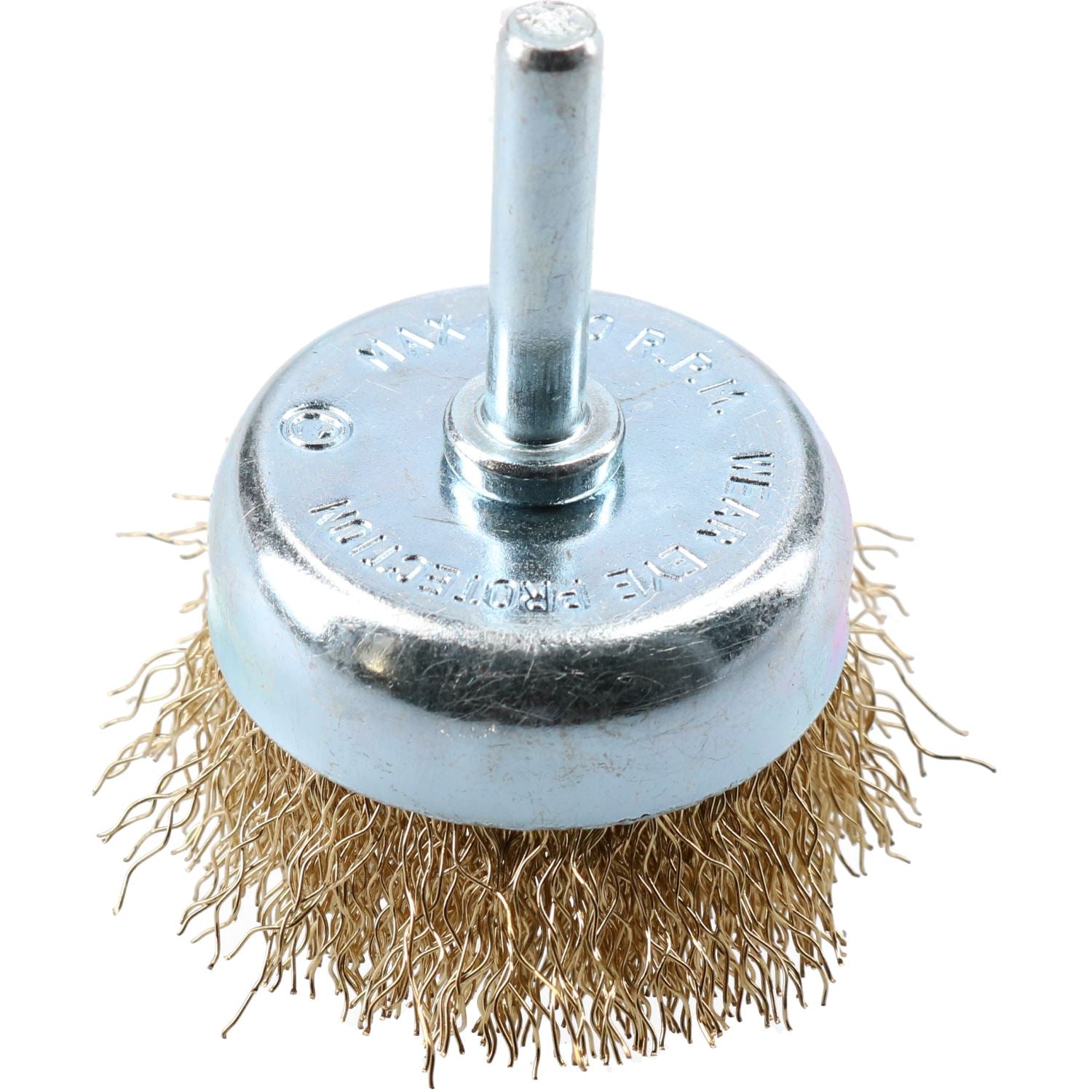 Brosse coupelle en fil d'acier 50 mm/75 mm pour perceuses, revêtement en laiton, décapant pour peinture antirouille
