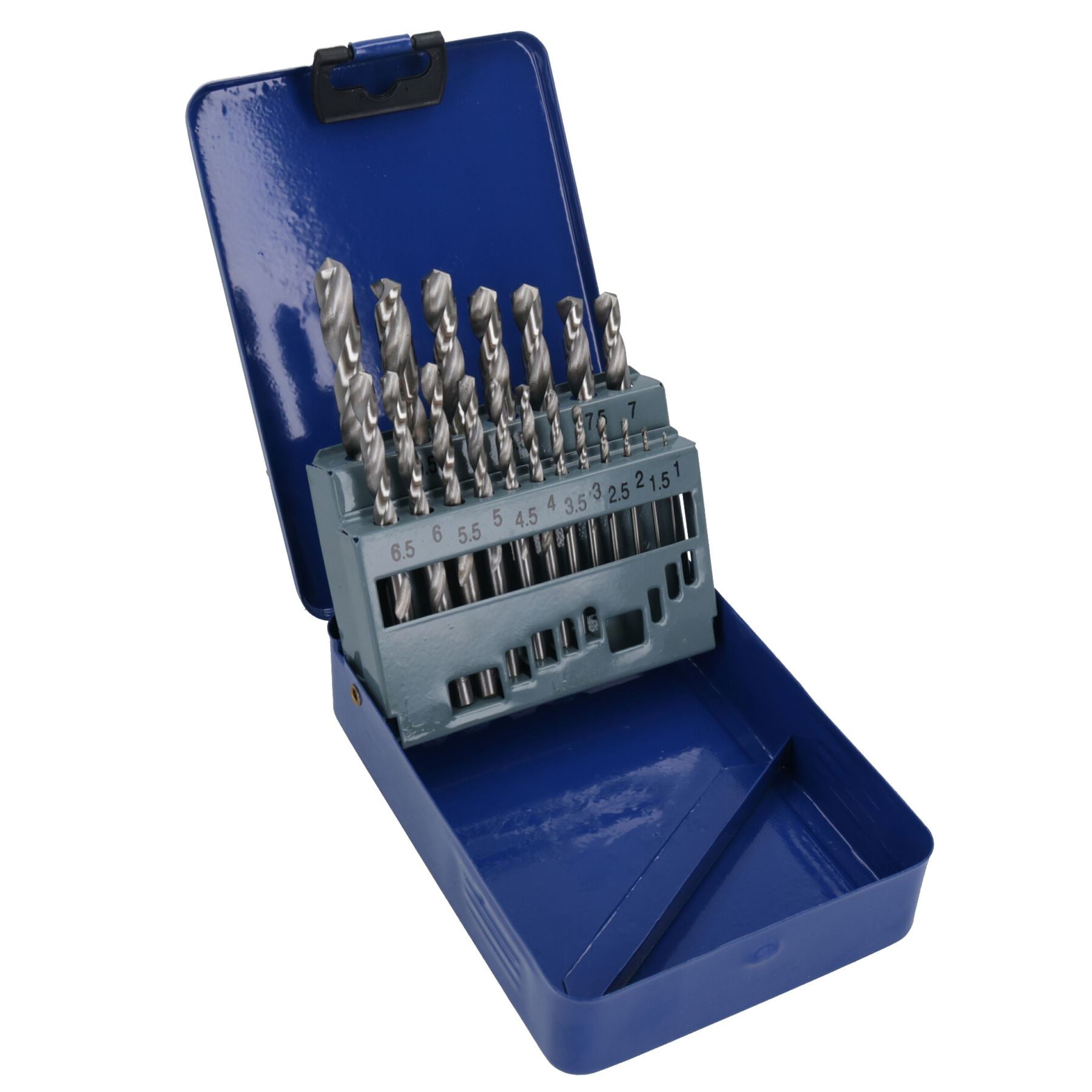 19-teiliges HSS-G-Bohrer-Set mit metrischen Schlitzbohrern für Metall, Kunststoff und Kupfer, 1 mm – 10 mm
