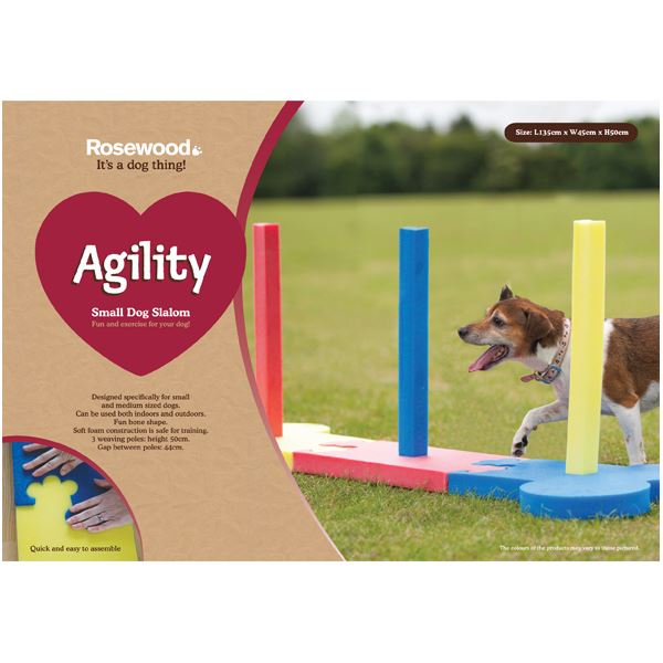 Kleiner Hund Weicher Hartschaum Einfacher Zusammenbau Agility Slalom Spaß Übung 134x45x54