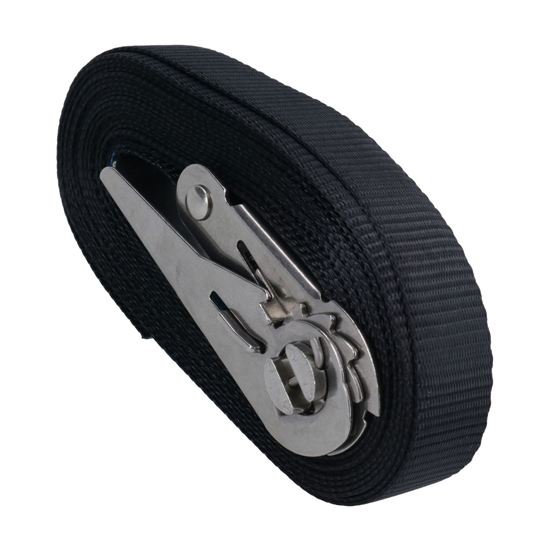 Sangle à cliquet en acier inoxydable 316 pour remorque de bateau, 6 m, 25 mm, qualité marine, nervure, jetski