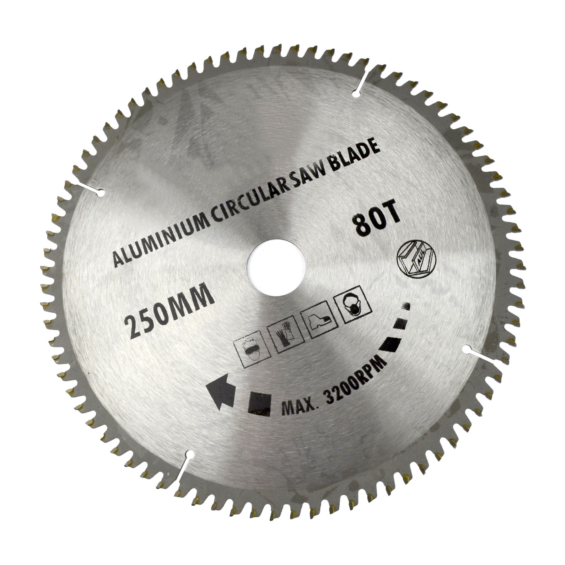250 mm x 30 mm TCT-Sägeblatt 80T / Aluminium-Kreissäge mit Reduzierstück TE676